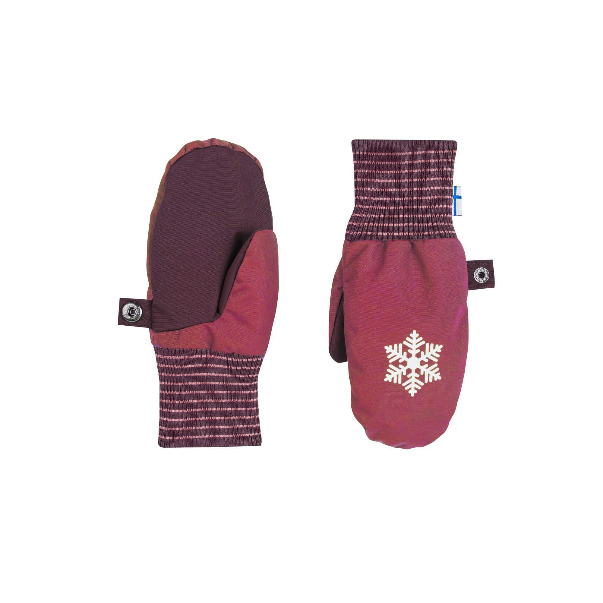 Kinder Red Finkid Fleecehandschuhe - Rukkanen Accessoires Beet Eggplant Finkid