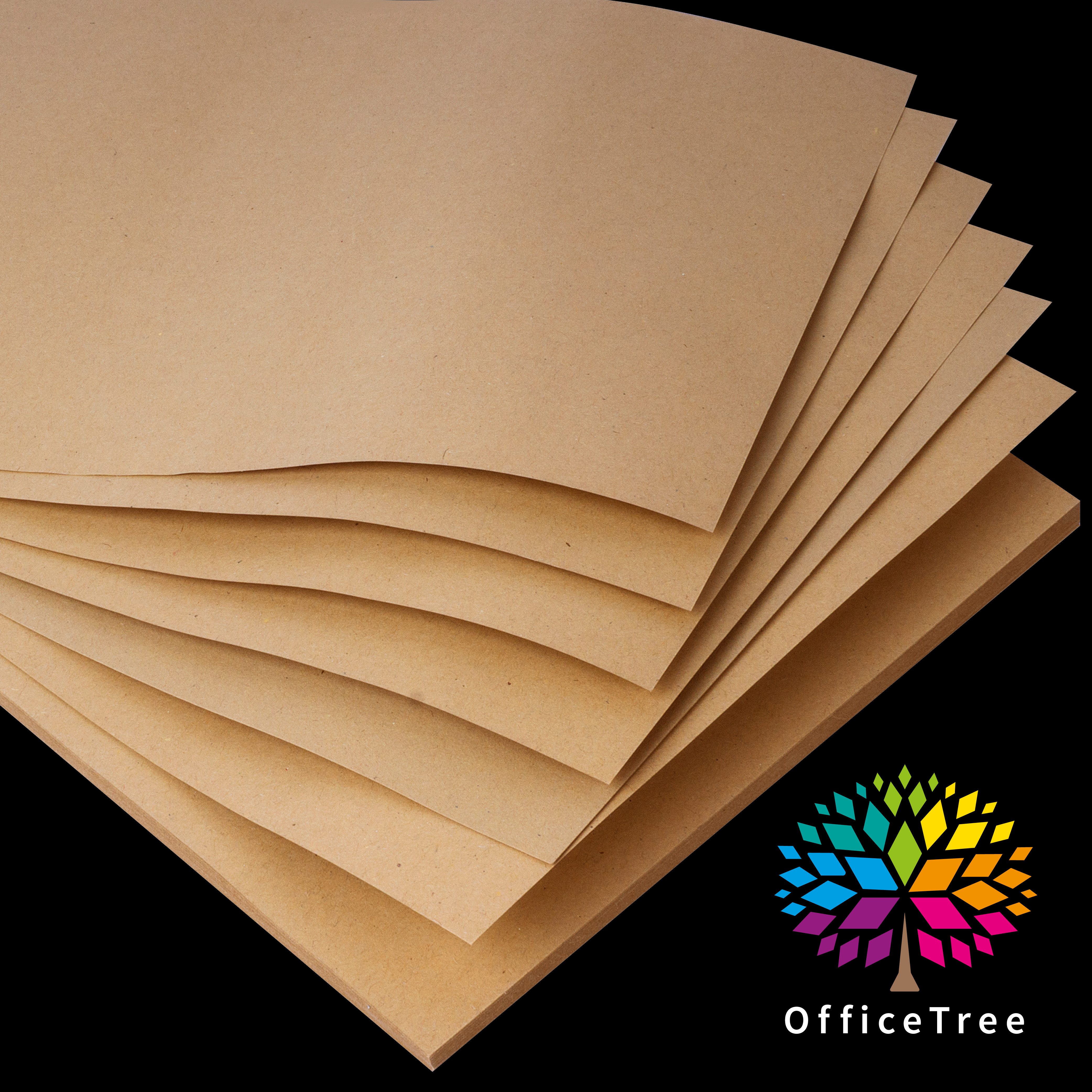 OfficeTree Kraftpapier OfficeTree 50x Kraftpapier A4 300g - Kraftkarton zum basteln, für Lettering und Kalligrafie