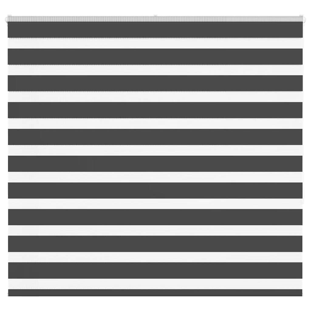 vidaXL Gardine 155 x 150 cm Zebrarollo Schwarz 155x150 cm Stoffbreite 150,9 cm Polyes