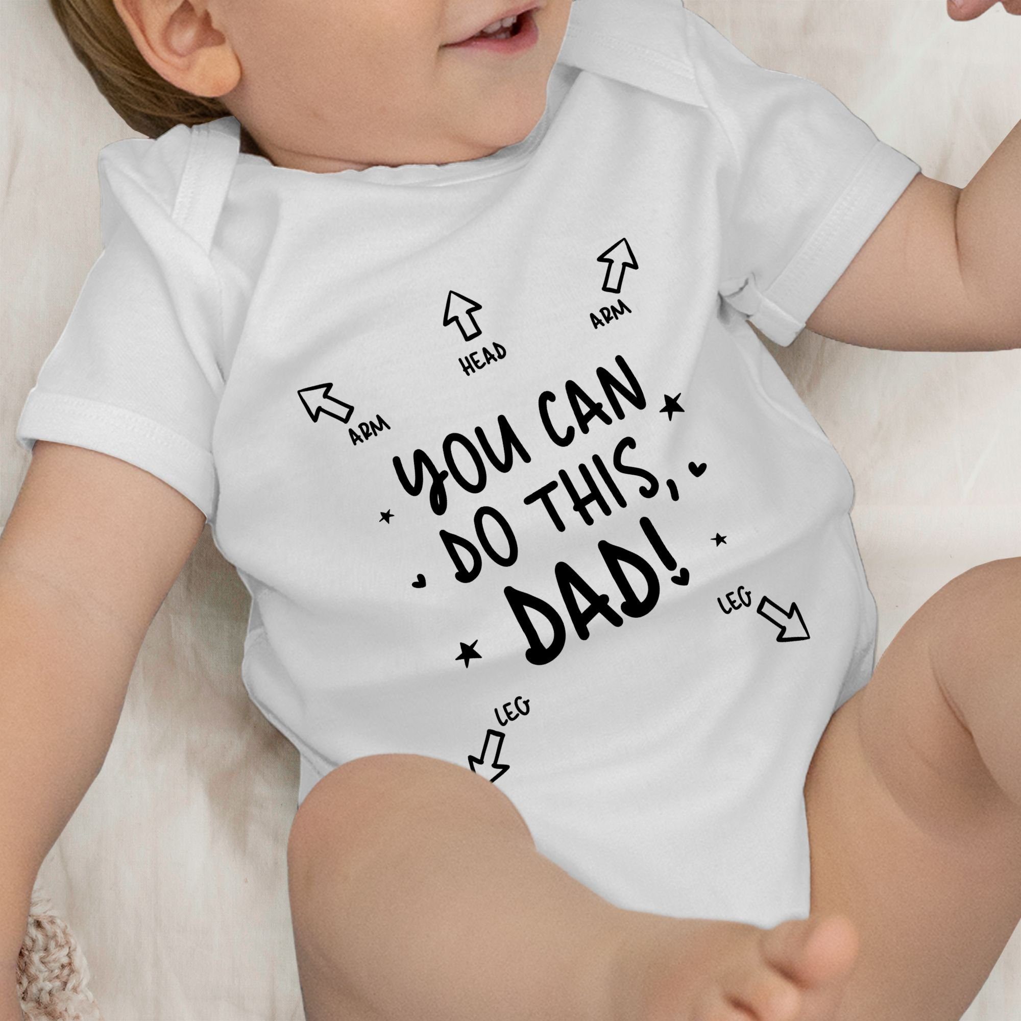 can Weiß Mädchen & this Strampler 1 - Baby Papa Anleitung Junge Shirtbody do You für Shirtracer Dad