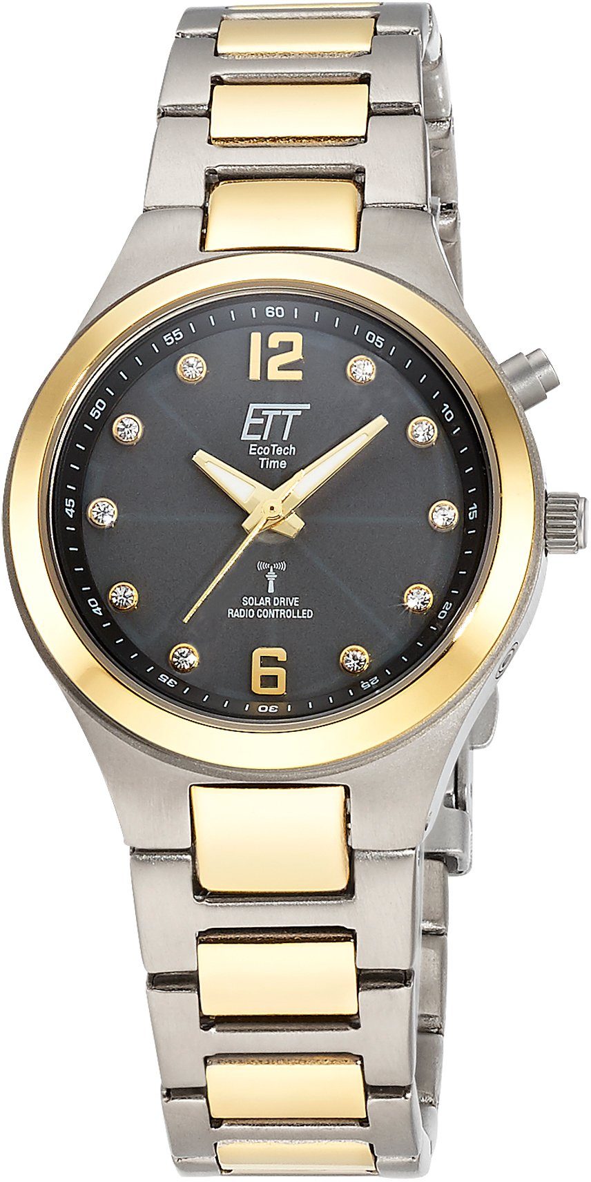 ETT Funkuhr Everest Lady ELT-11470-24M, Armbanduhr, Damenuhr, Solar, Titan