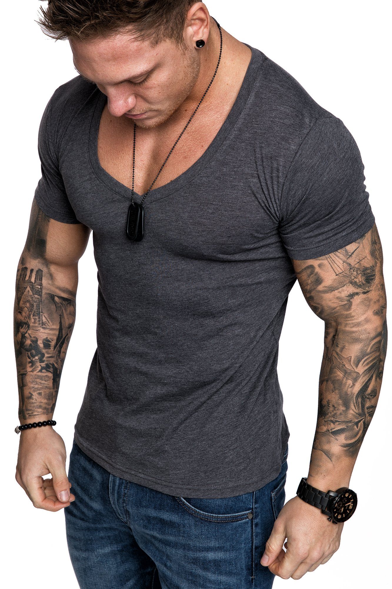 Amaci&Sons T-Shirt EUGENE Basic T-Shirt mit günstig online kaufen