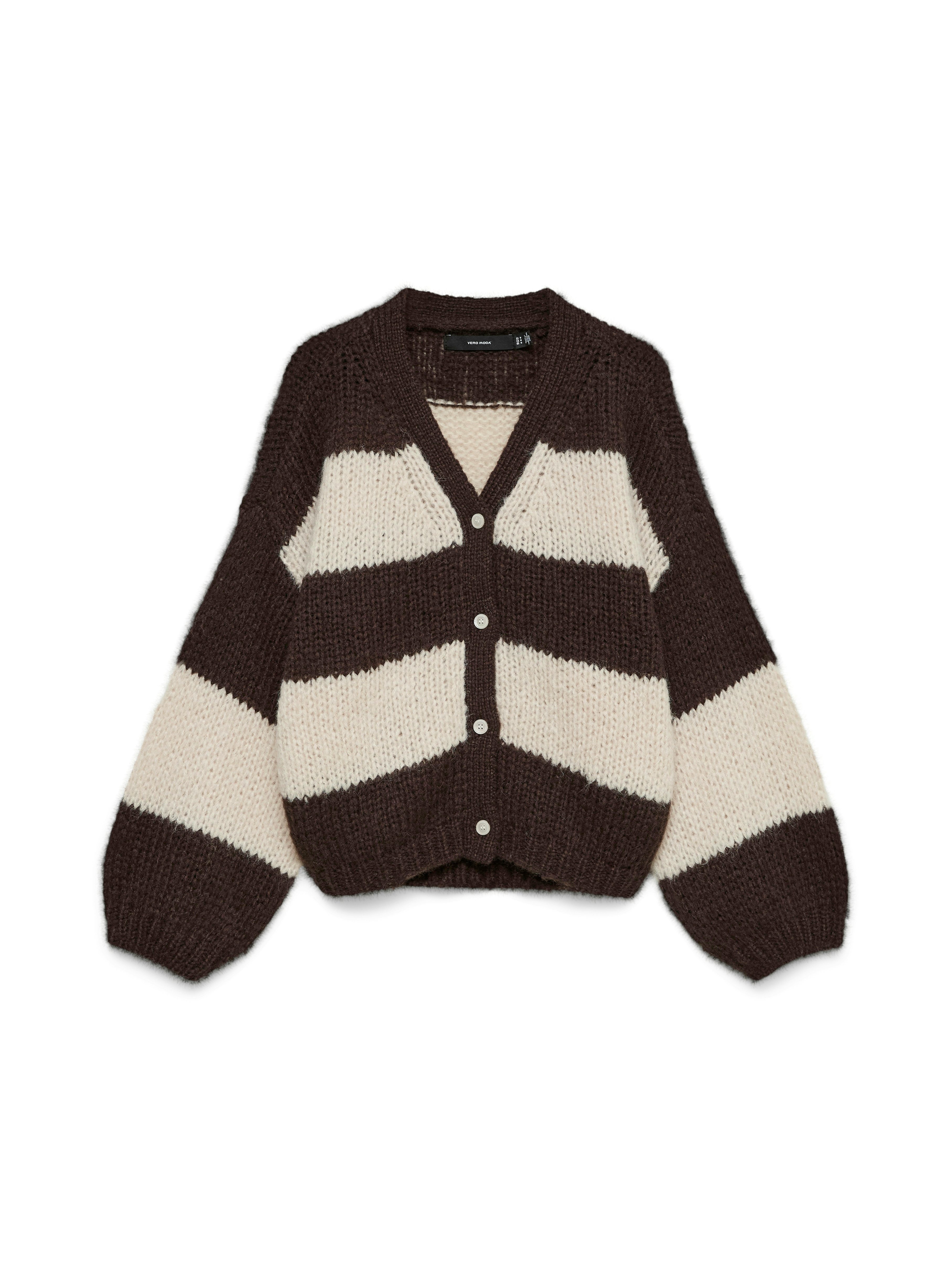 Vero Moda Strickjacke VMMAYBE LS V-NECK BUTTON CARDIGAN NOOS Kunstfaser