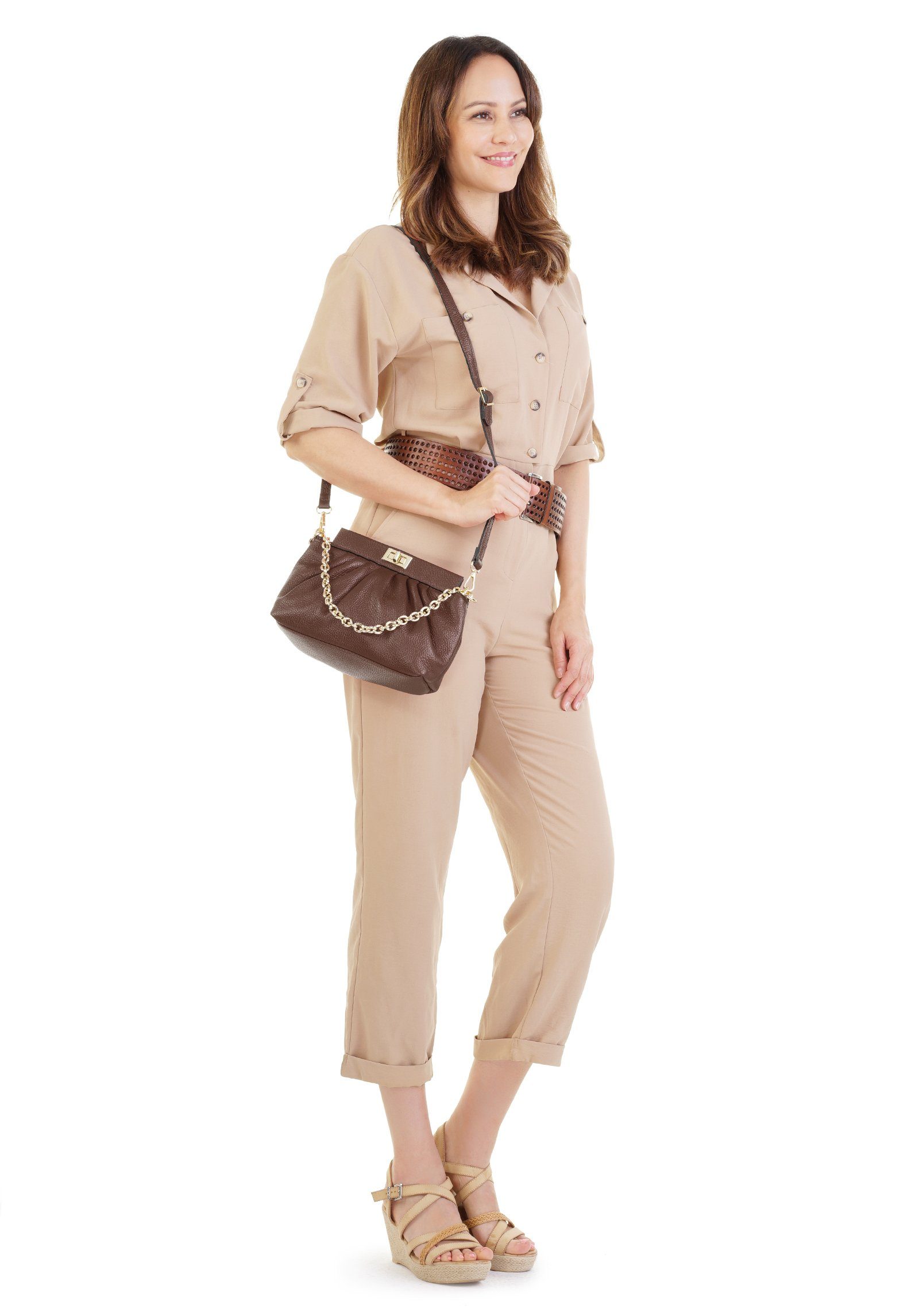 Cluty Umhängetasche, echt Leder, Made in Italy günstig online kaufen