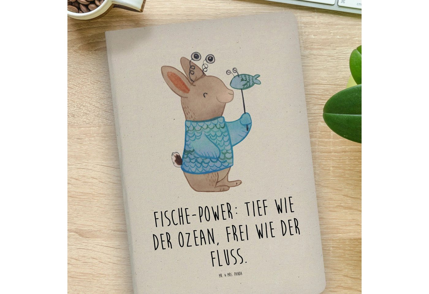Thumbnail - Mr. & Mrs. Panda Notizbuch Fische Astrologie - Transparent - Geschenk, Sternzeichen, Öko Notizbu Mr. & Mrs. Panda, Kreat...