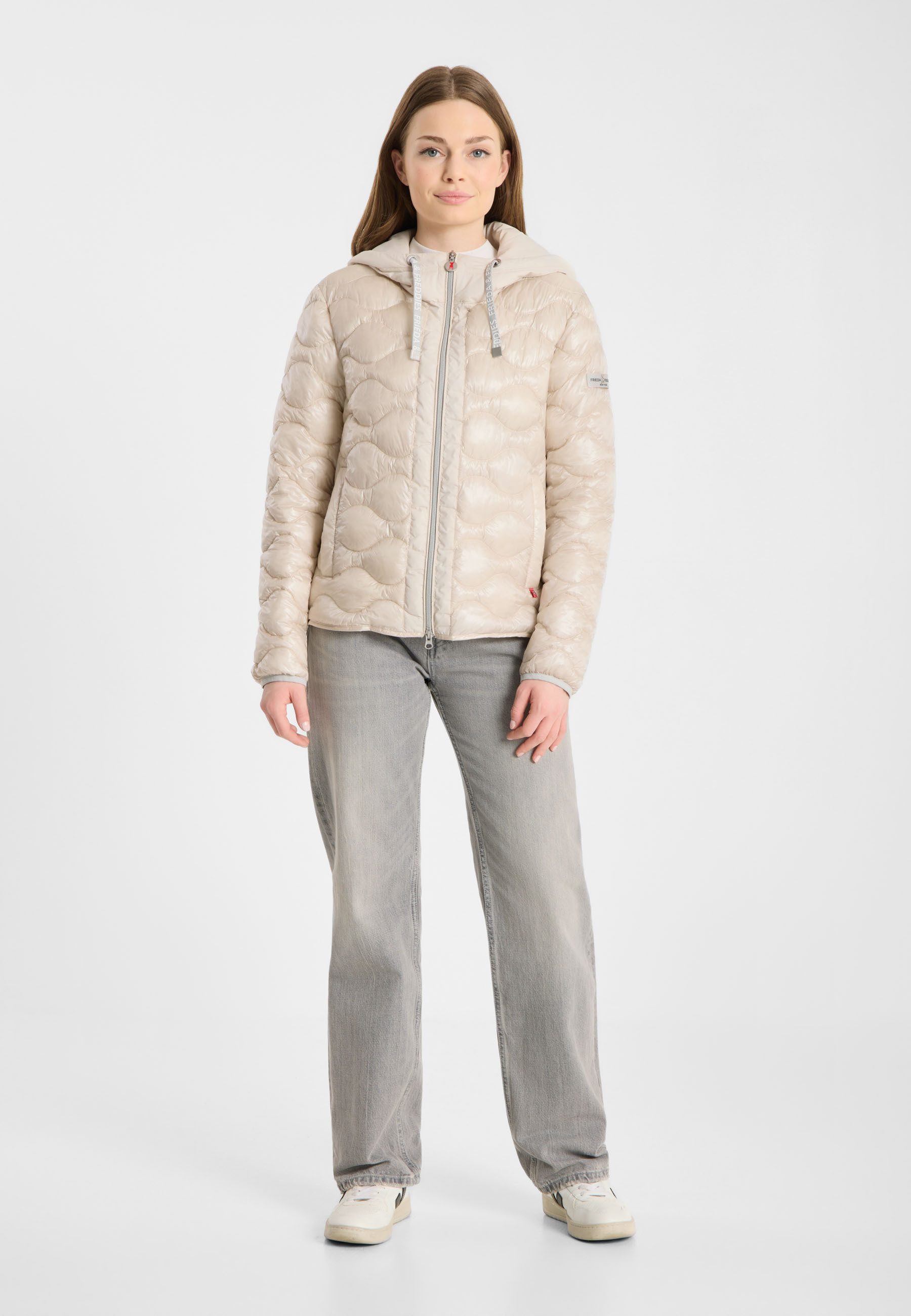 Frieda & Freddies Winterjacke Frieda & Freddies Steppjacke mit Wellensteppung und Materialmix – Bild 3 von 5