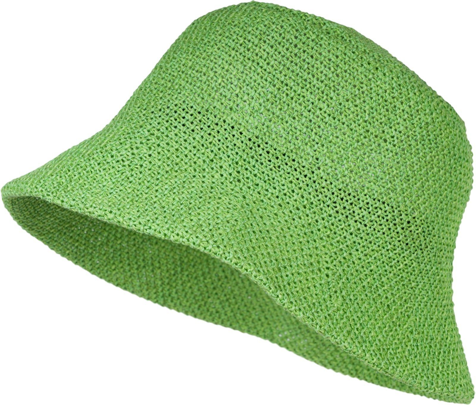 styleBREAKER Fischerhut Fischerhut aus Papierstroh - Knautschhut (1-St)