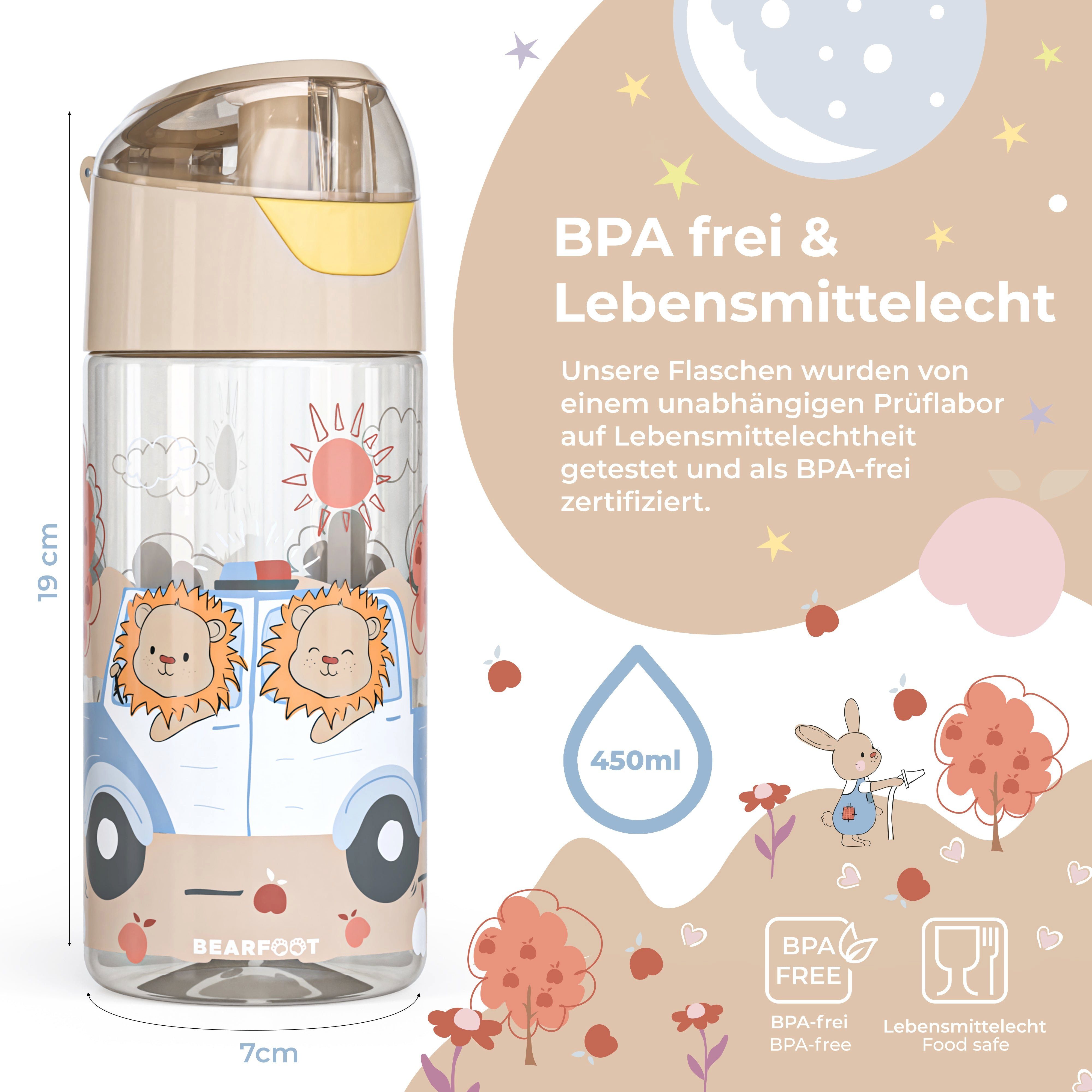 Löwen Kinder, Trinkflasche PolizeiLöwen-braun Polizei - leichte BEARFOOT Trinkflasche Wasserflasche