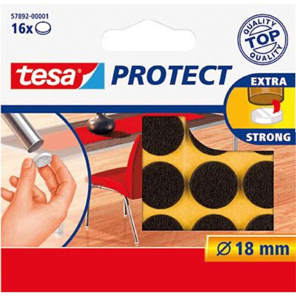 tesa Vibrationsdämpfer tesa Войлочные планеры Braun 18 mm 16 St., (57892-00001-00)