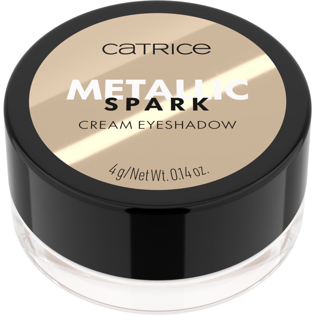 Catrice Lidschatten Metallic Spark Cream Eyeshadow, 3-tlg., Wischfest, lange Haltbarkeit, cremig, metallisch funkelndes Finish.