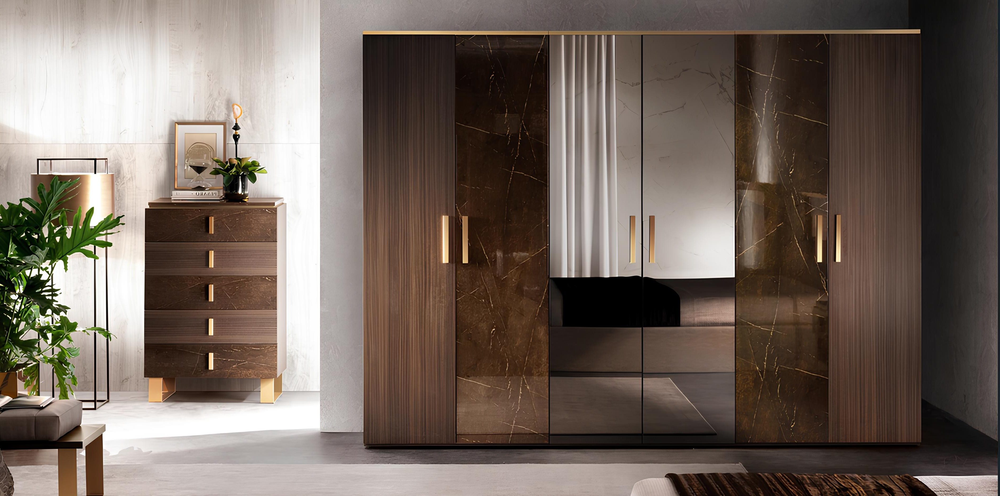 Xlmoebel Kleiderschrank Luxus Hochglanz Designer Möbel aus Holz für stilvolles Wohnen (Kleiderschrank, 1-St., Kleiderschrank) Made in Europa