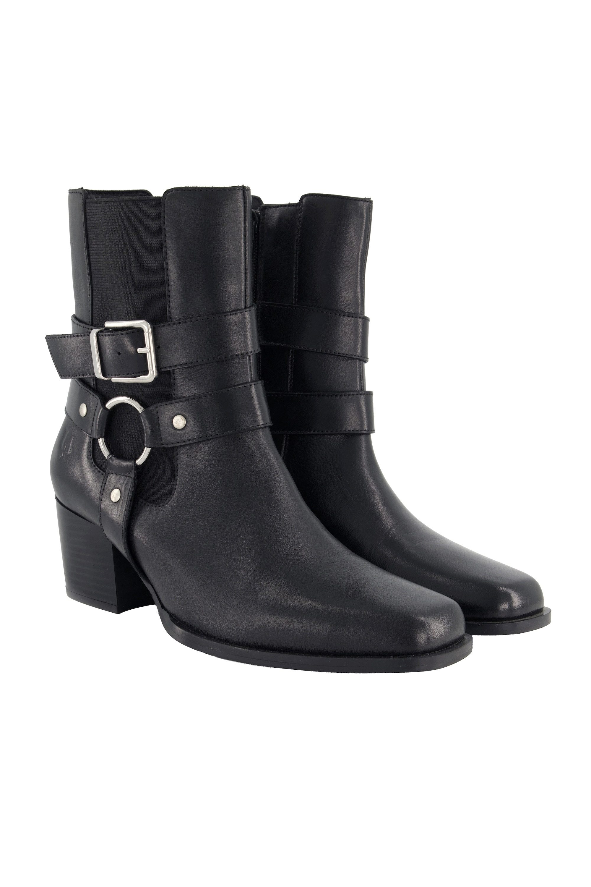 Ulla Popken Leder-Stiefeletten Nappaleder Wechselfußbett Stiefelette