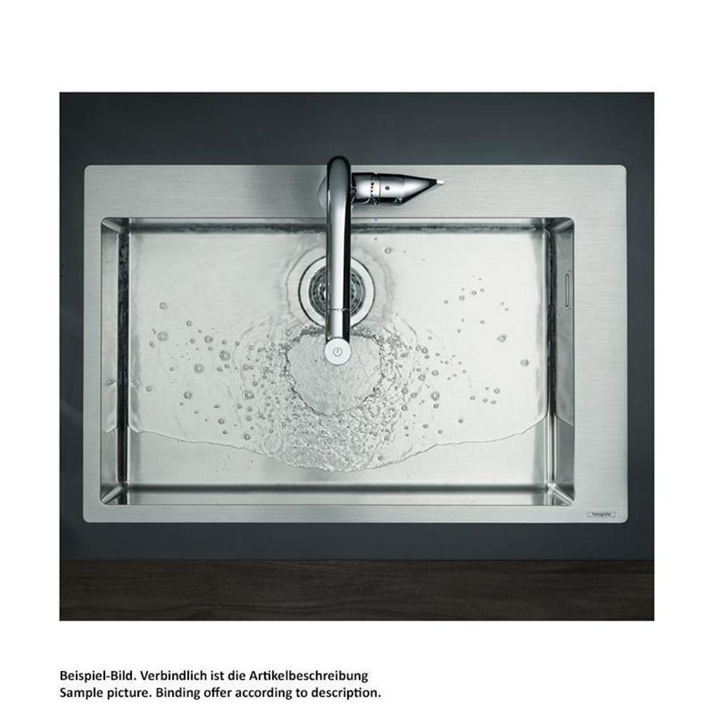 hansgrohe Edelstahlspüle hansgrohe 660 S711-F660, Edelstahl, 76/50 cm