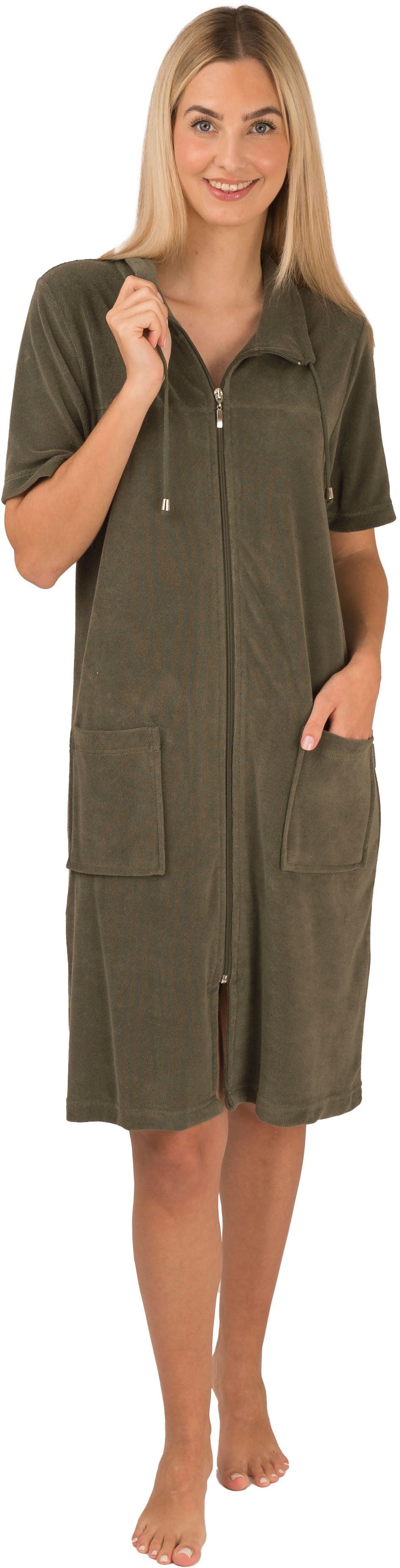 Wewo fashion Damenbademantel 033, Midilänge, Leichtfrottee, günstig online kaufen
