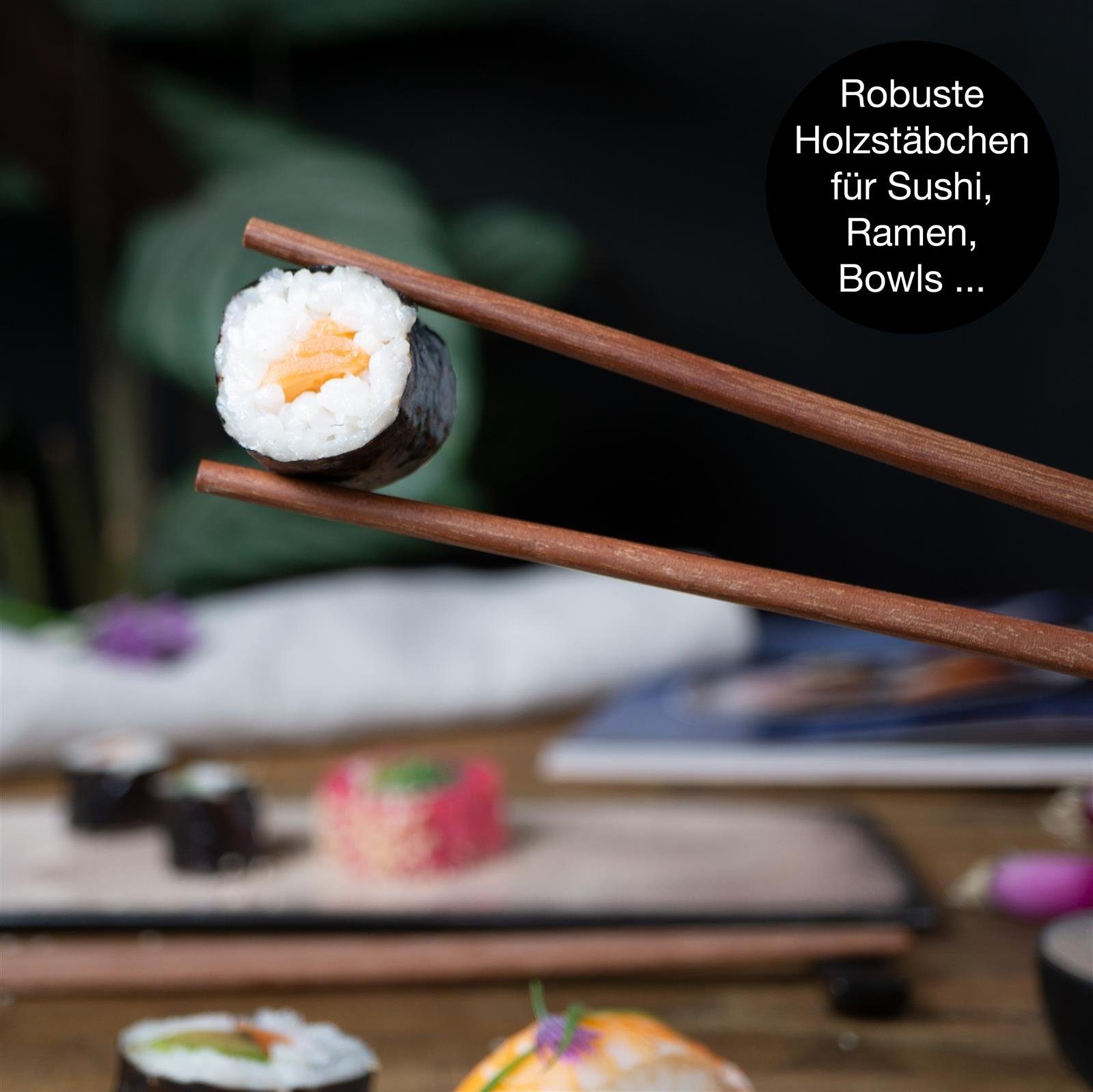 Moritz & Moritz Tafelservice VIDA Sushi Set Beige (10-tlg), 2 Personen, Keramik, Sandelholz, Für 2 Personen - 10 Teile – Bild 5 von 5