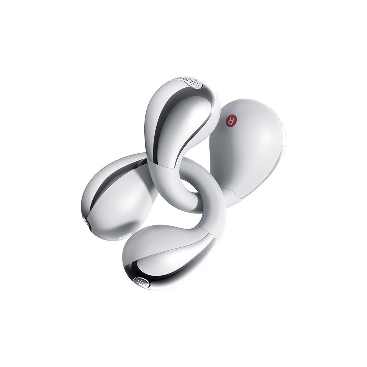 QCY QCY Crossky Clip C30S kabellose Ohrclip Kopfhörer silber Bluetooth-Kopfhörer