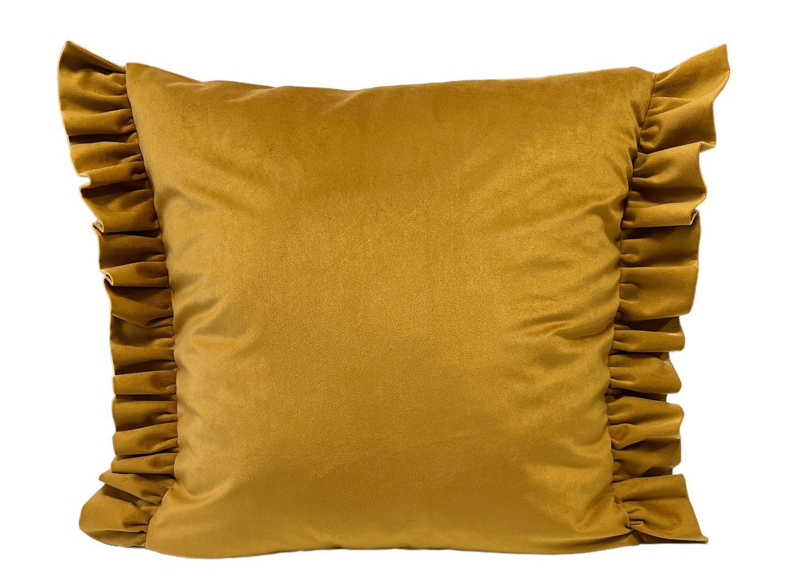 RoKo-Textilien Kissenbezug Kissenbezug mit Rüschen Samt Velvet Art Kissenhü günstig online kaufen