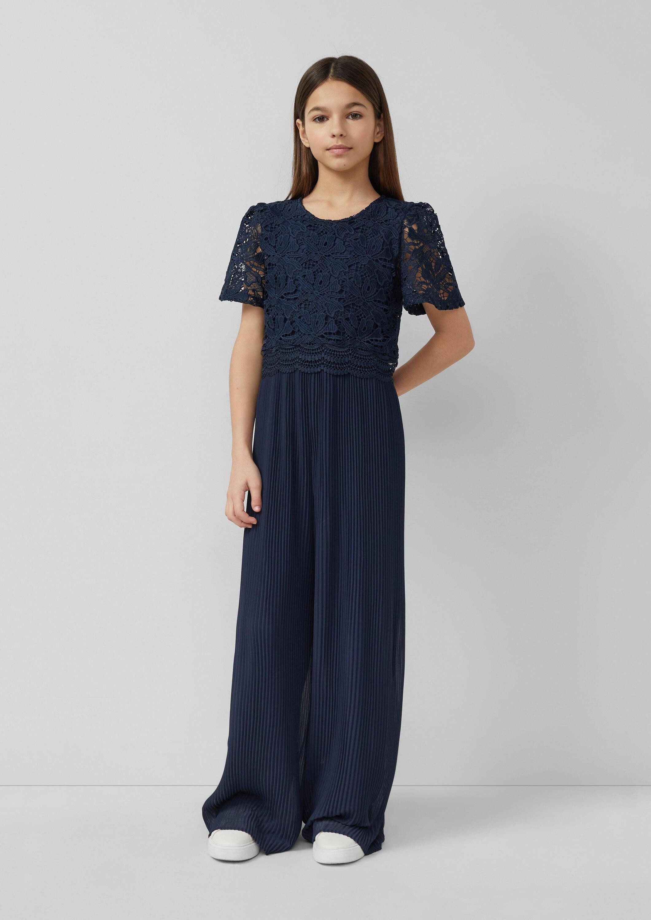 s.Oliver Jumpsuit Overall Overall mit Spitze und Plissee