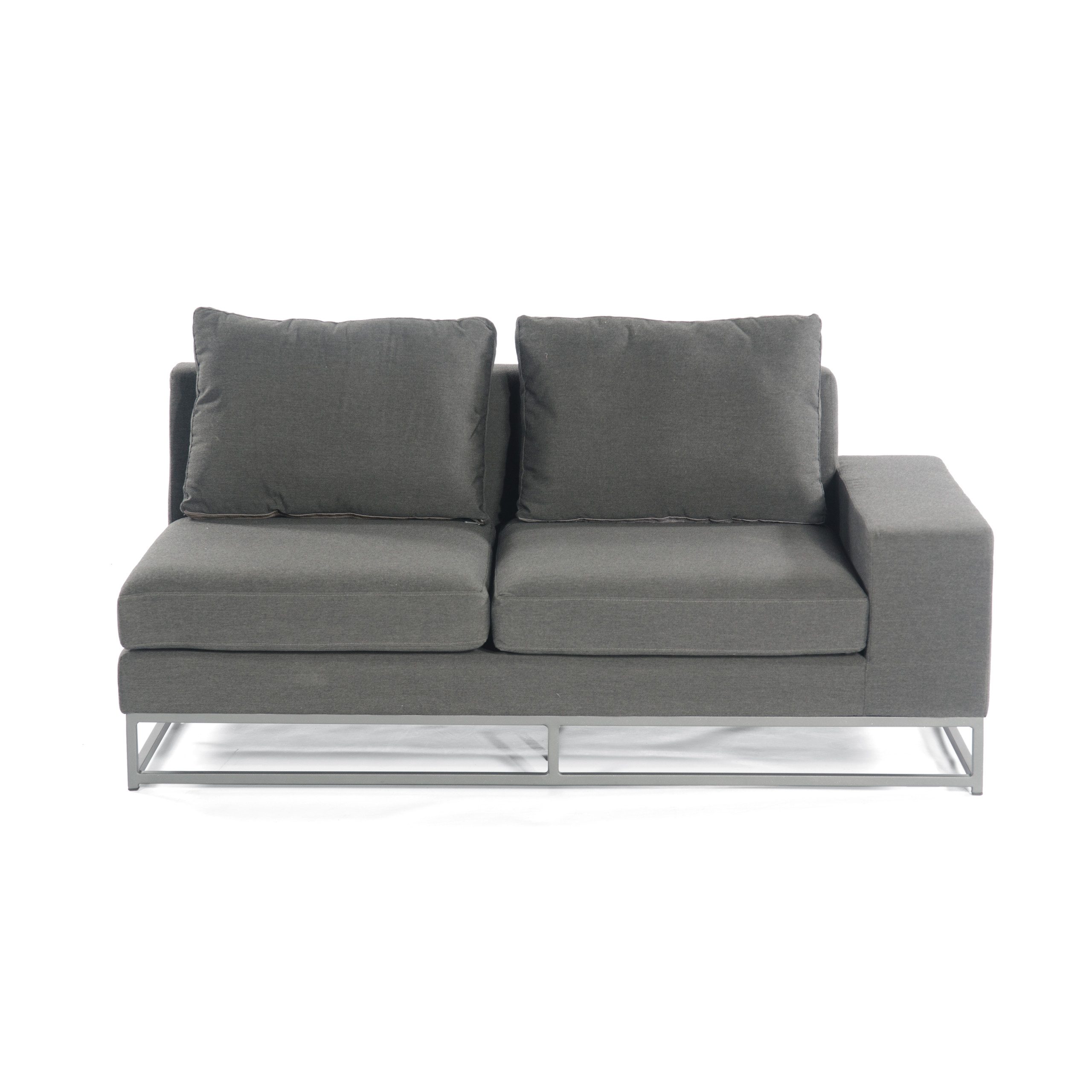 SonnenPartner Loungesofa Sonnenpartner 2-Sitzer Lounge-Eckmodul rechts Unique Aluminium mit