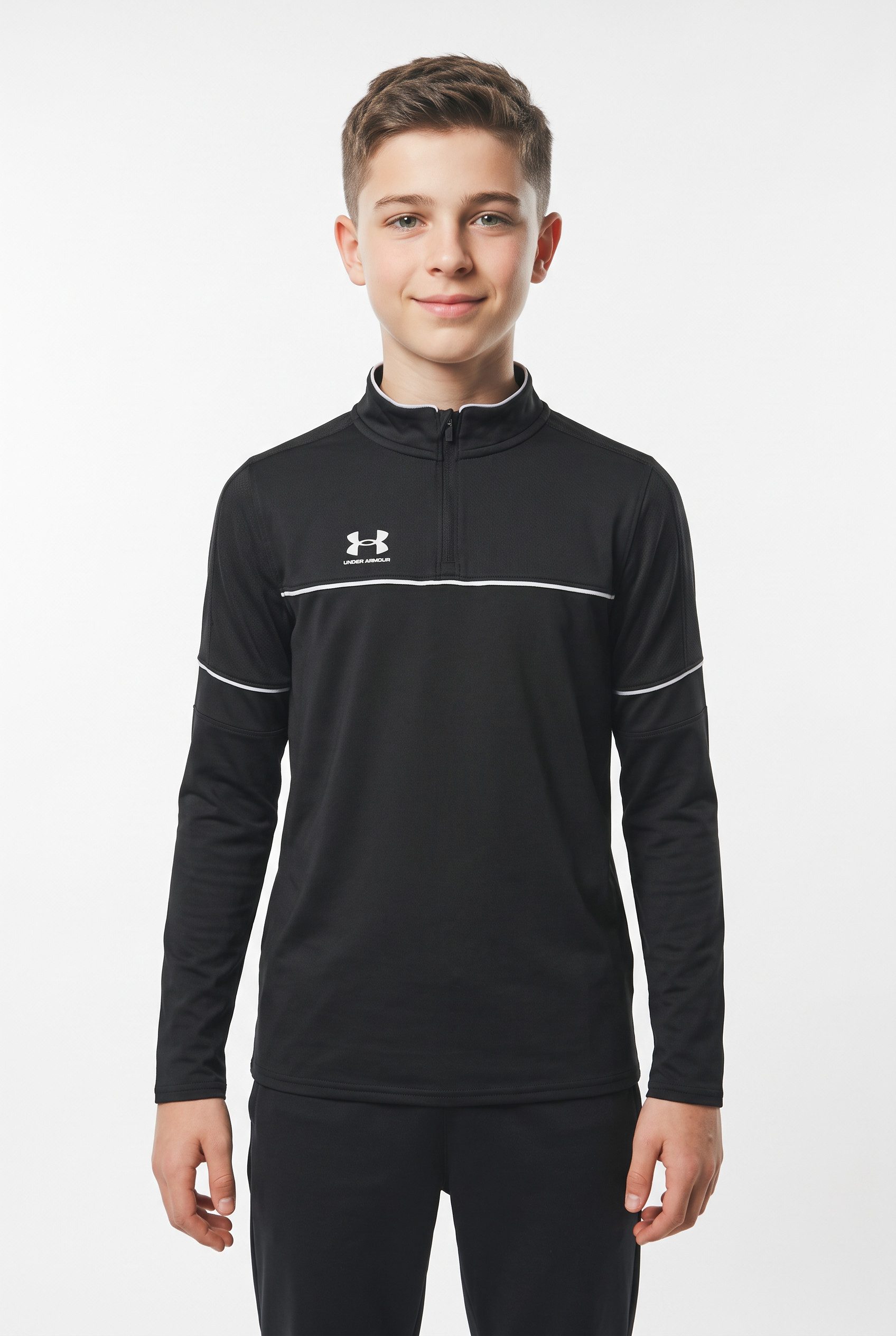 Under Armour® Trainingsshirt UA B CHALLENGER TRAINING QZ für Jugendliche, mit ¼-Zip vorne, atmungsaktiv, schnell trocknend
