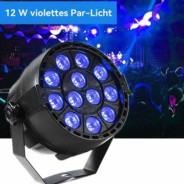 DOPWii Discolicht Partylicht mit Fernbedienung, 18W LED-Scheinwerfer, 12 LED RGBW