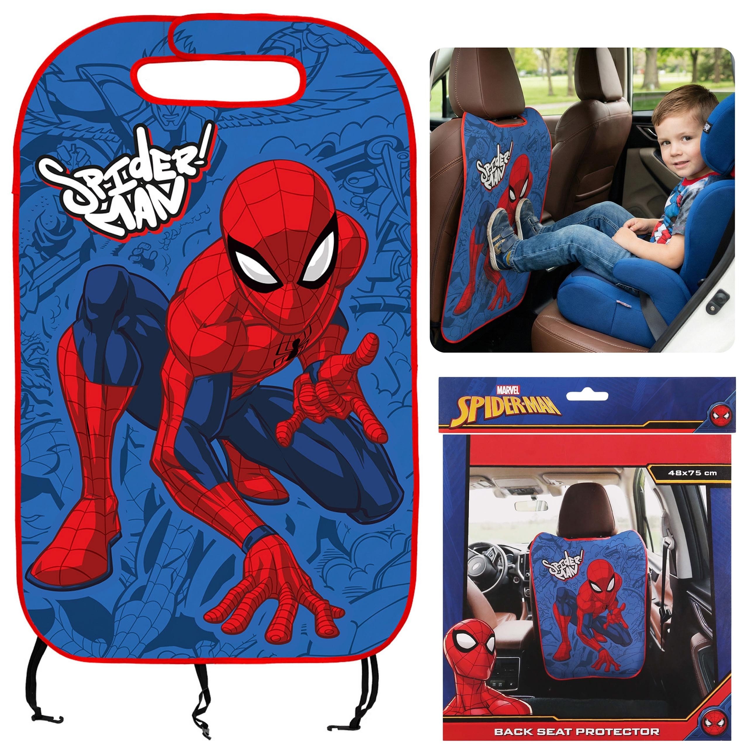 MARVEL Rücksitzorganizer MARVEL Spider-Man Rückenlehnenschutz – Trittschutz fürs Auto, 48x57 cm