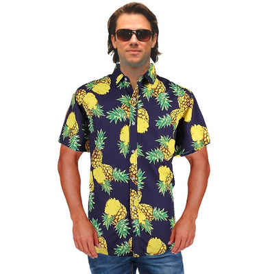 thetru Hawaii-Kostüm Herren Hawaii-Hemd mit Ananas Motiv