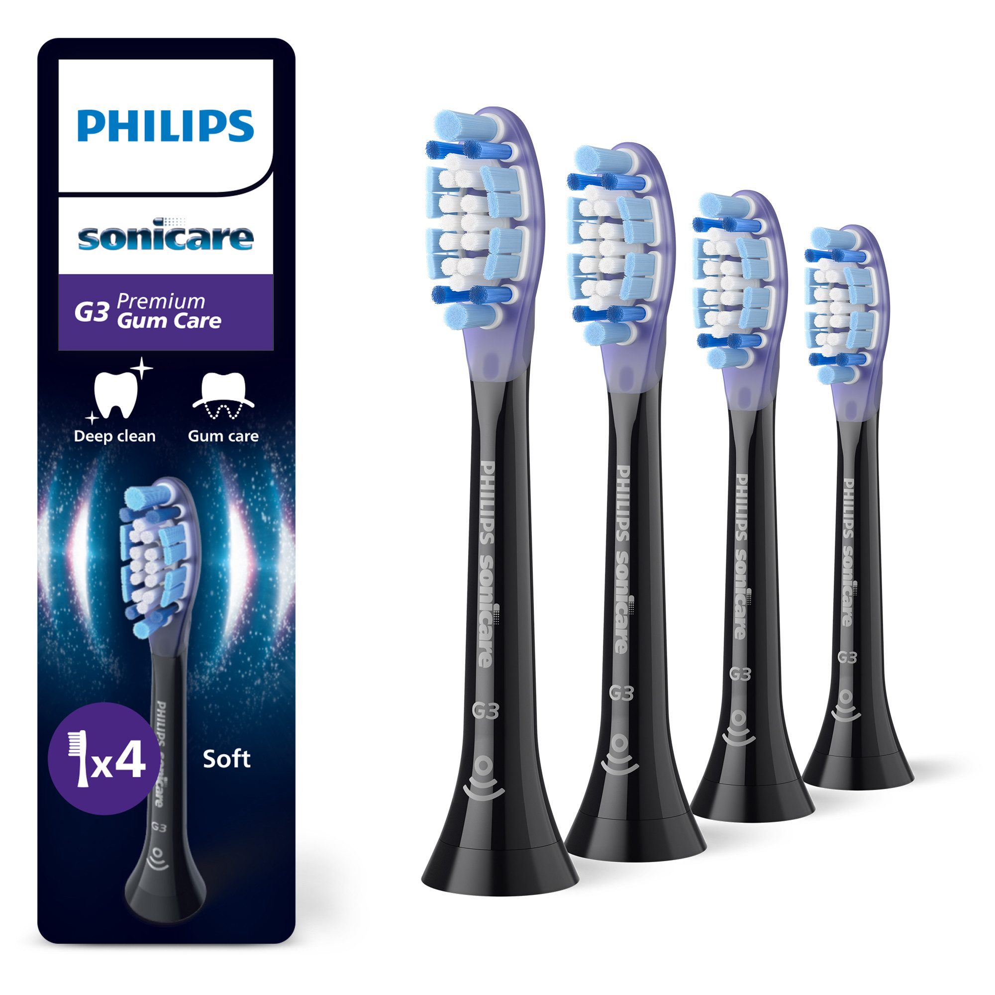 Philips Sonicare Щетки G3 Premium Gum Care, für gesünderes Zahnfleisch, für jedes Sonicare Handstück