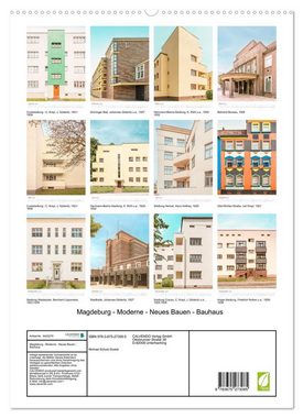 CALVENDO Wandkalender Magdeburg - Moderne - Neues Bauen - Bauhaus (Premium, hochwertiger DIN A2 Wandkalender 2023, Kunstdruck in Hochglanz)