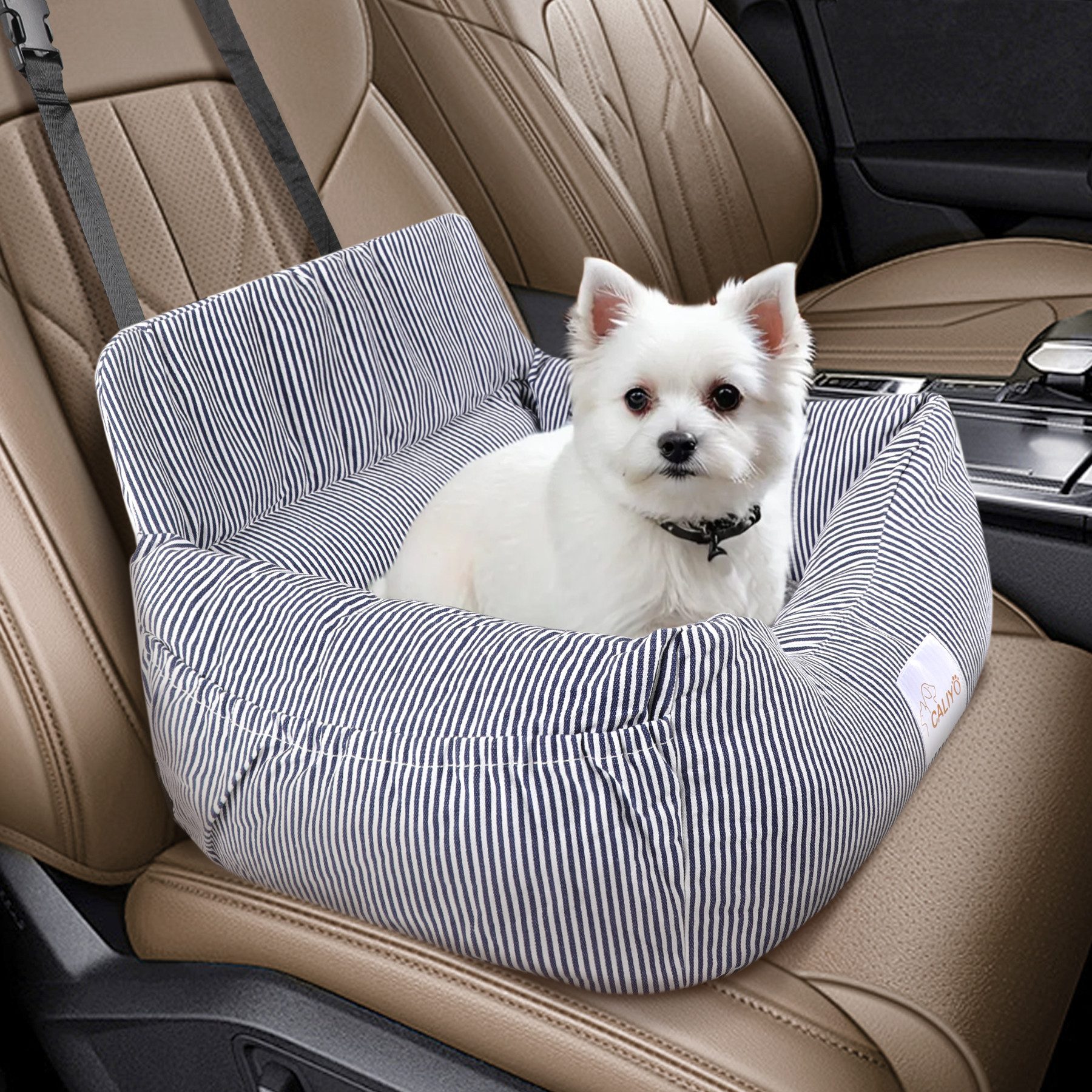 CALIYO Hunde-Autositz Hundesitz, Autositz für Hunde, Haustier-Autositz, hochwertigem Oxford-Tuch und Polypropylen-Gewebe, geeignet für alle Arten von Autos, multifunktionales Hundebett