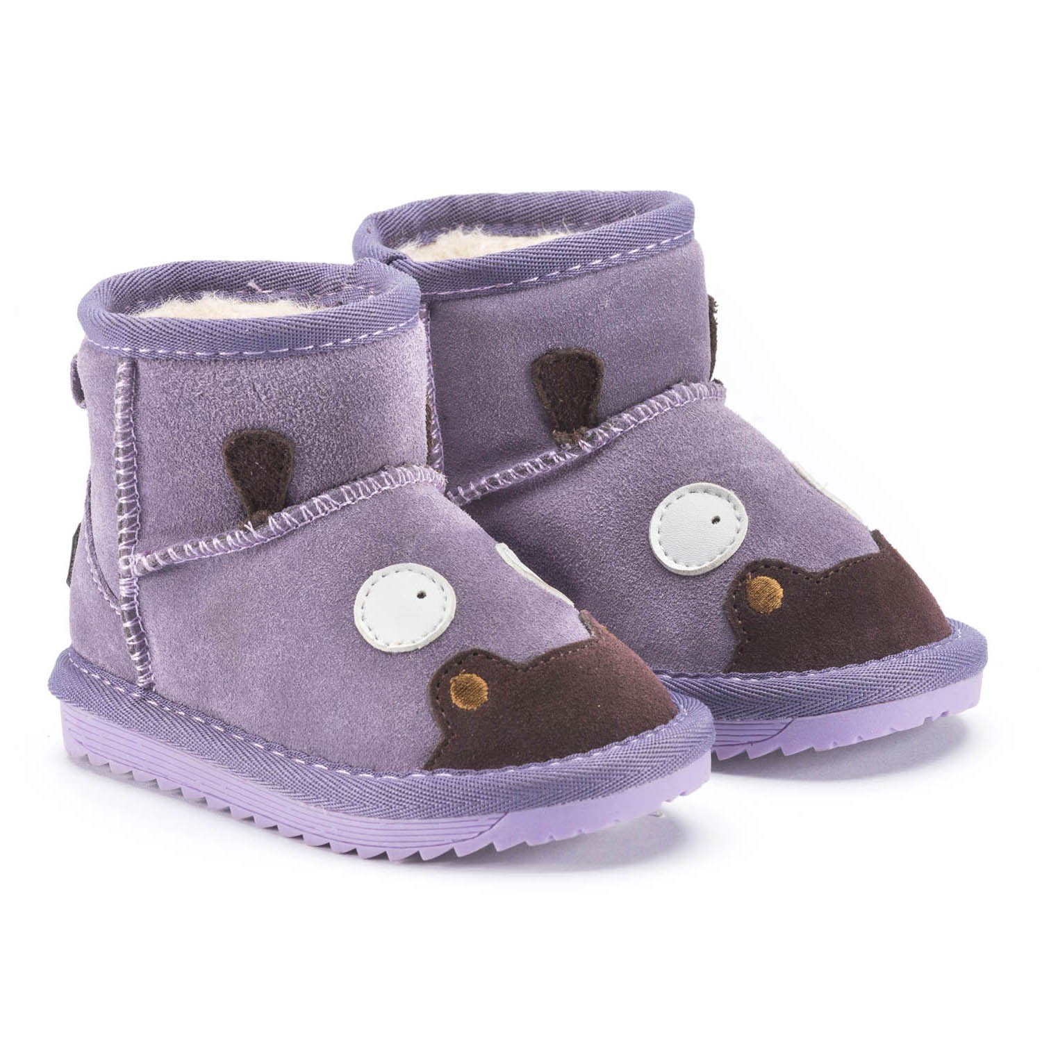 Snugs SNUGS Lammfell Stiefel Kinder - Warm und bequem Winterstiefel Kinder Winterstiefel (Wild-Leder Stiefel, Lammfell Schuhe) Stiefel für Kinder