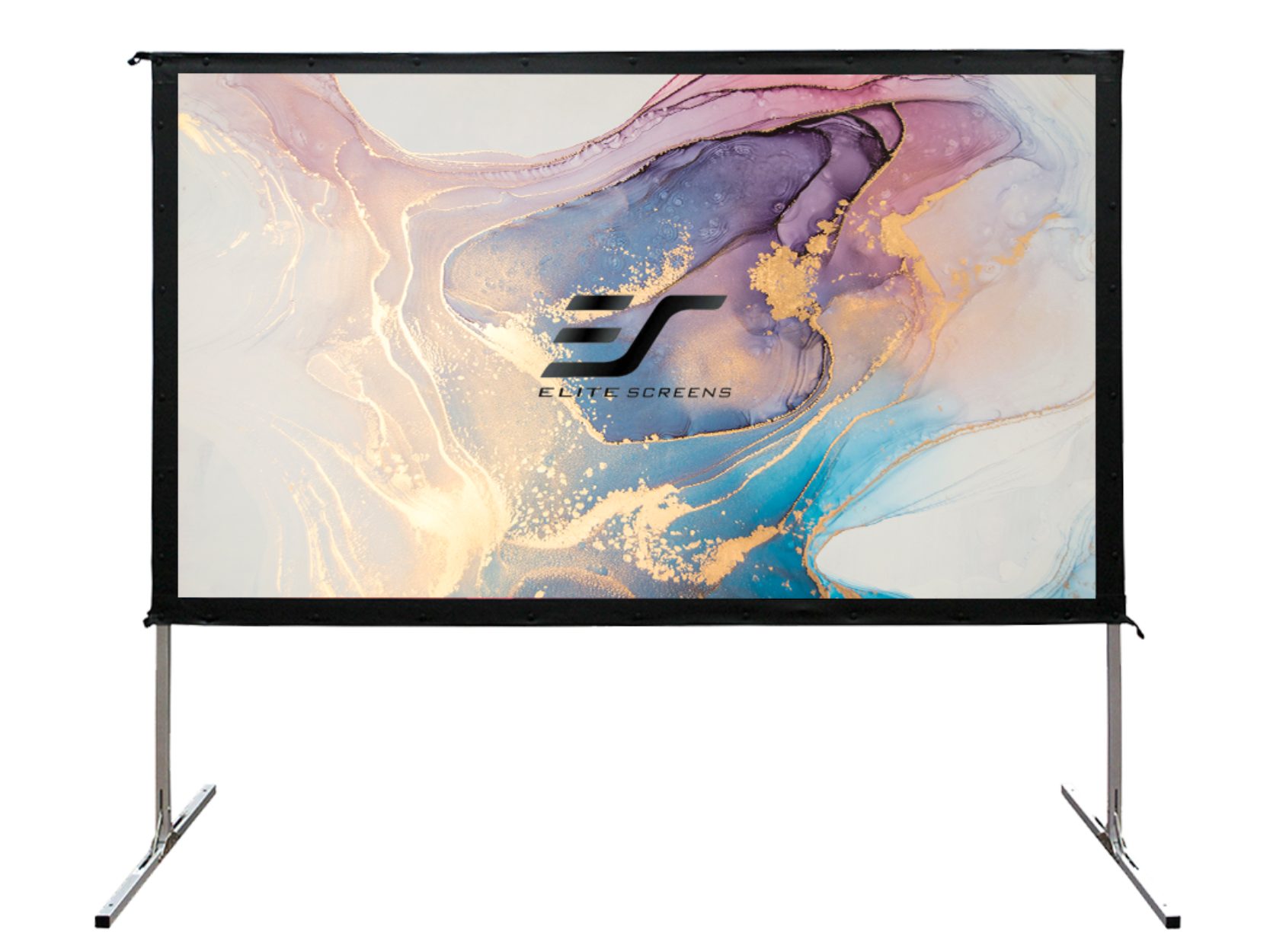 ELITE SCREENS YARD MASTER 2 - MOBILE OUTDOOR LEINWAND Faltrahmenleinwand (16:9 / WraithVeil-Dual (Projektion von vorne & hinten) / 299 x 168-WraithVeil Dual)