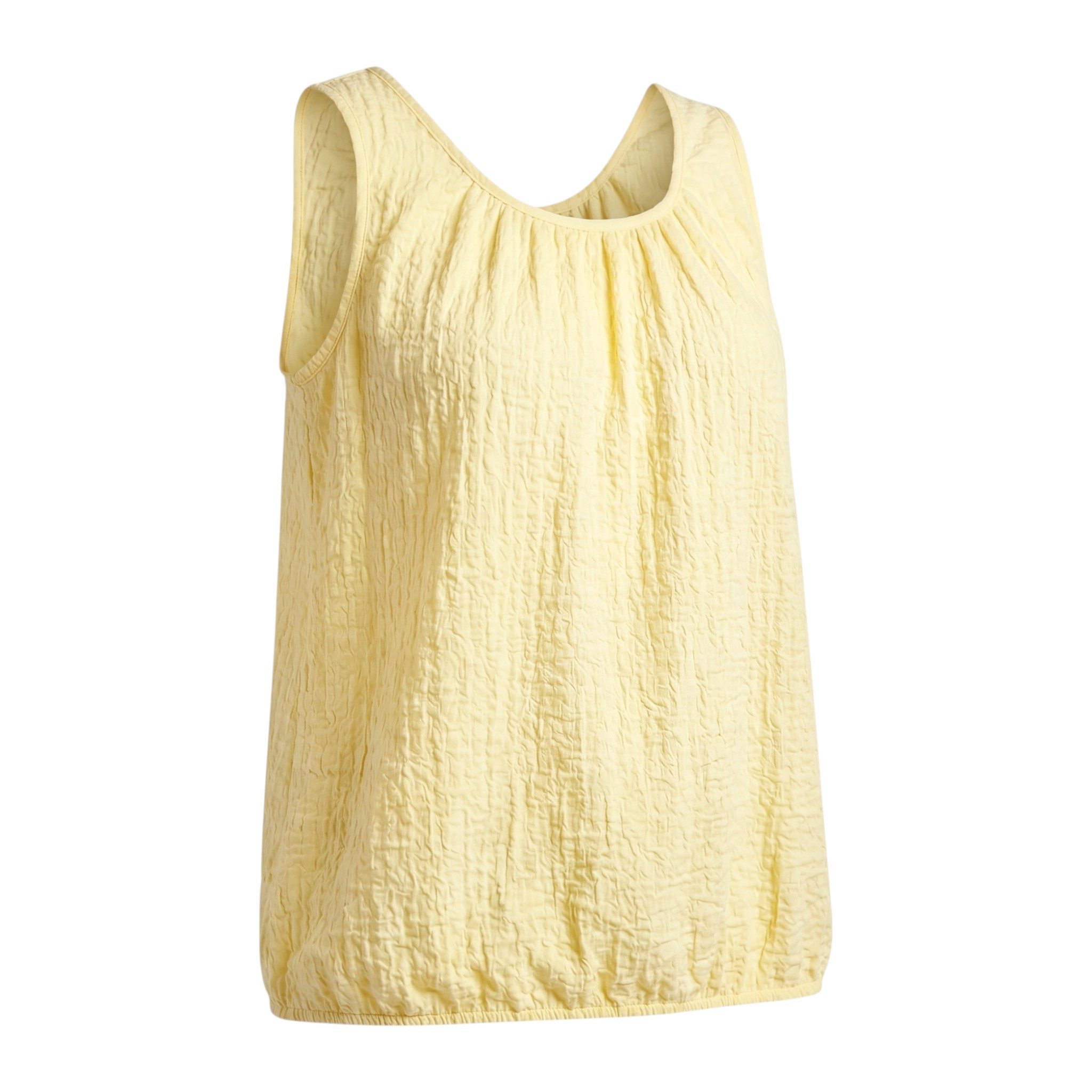 OriginalYou Trägertop Sommertop Damen Stretch Top Freizeit Oberteil Crinkle Look in Unifarben, Crinkle Look, One Size 38-42