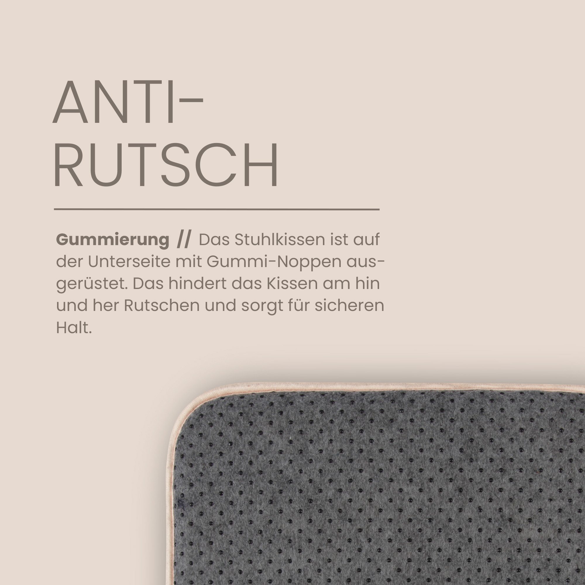 Bestlivings Stuhlkissen Struktur 38x38 cm – Anti-Rutsch-Rückseite, verschiedene Farben & Sets, pflegeleicht, komfortable Polsterung, für Indoor & Outdoor geeignet