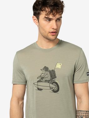 SUPER.NATURAL T-Shirt für Herren, Merino NAKED BEAR Bike Motiv, atmungsaktiv