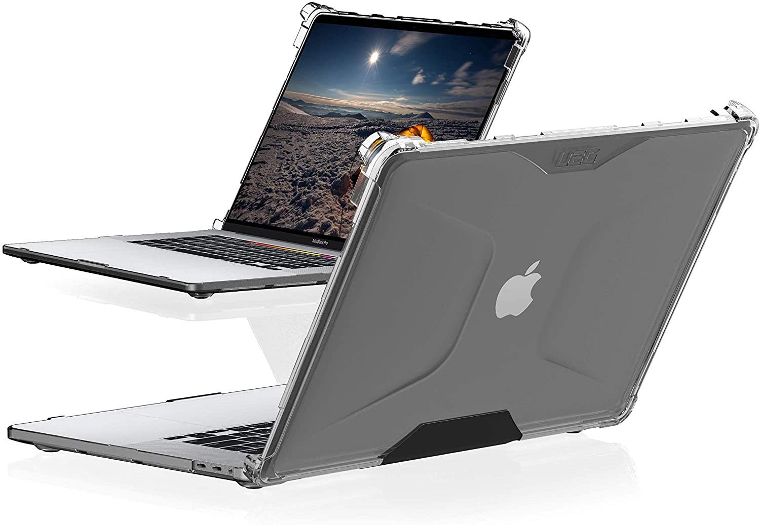 UAG Laptop-Hülle »Plyo«, [MacBook Pro M1 Hülle (13 Zoll Mid 2020 & M1 Late  2020) Sturzfestes MacBook Case, Sicherer Dual-Lock Verschluss, Anti-Rutsch  Füße, Schutzhülle nach Militärstandard] ice (transparent)