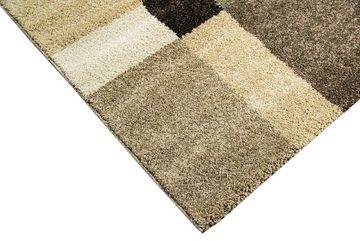 Teppich Designer Teppich Moderner Teppich Wohnzimmer Teppich Kurzflor Teppich Barock Design Meliert Braun Beige Mocca, Teppich-Traum, rechteckig, Höhe: 18 mm