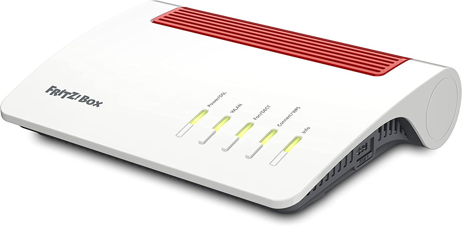 6 7590 Wi-Fi Mbit/s AVM 3600 FRITZ!Box AX WLAN-Mesh-Rou­ter 2,4GHz/5GHz DSL-Router, VDSL/ADSL