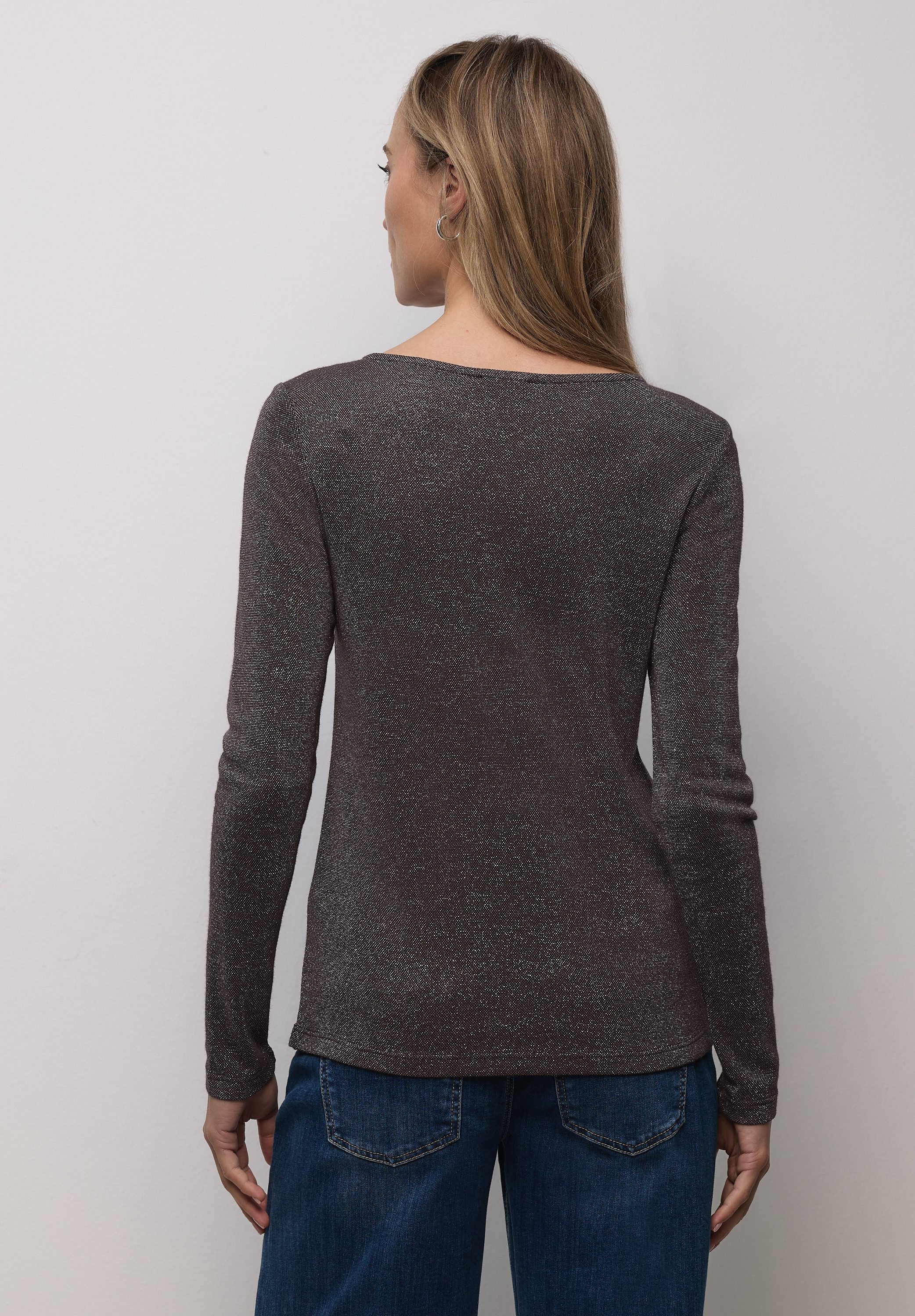 STREET ONE Langarmshirt aus softem Materialmix günstig online kaufen