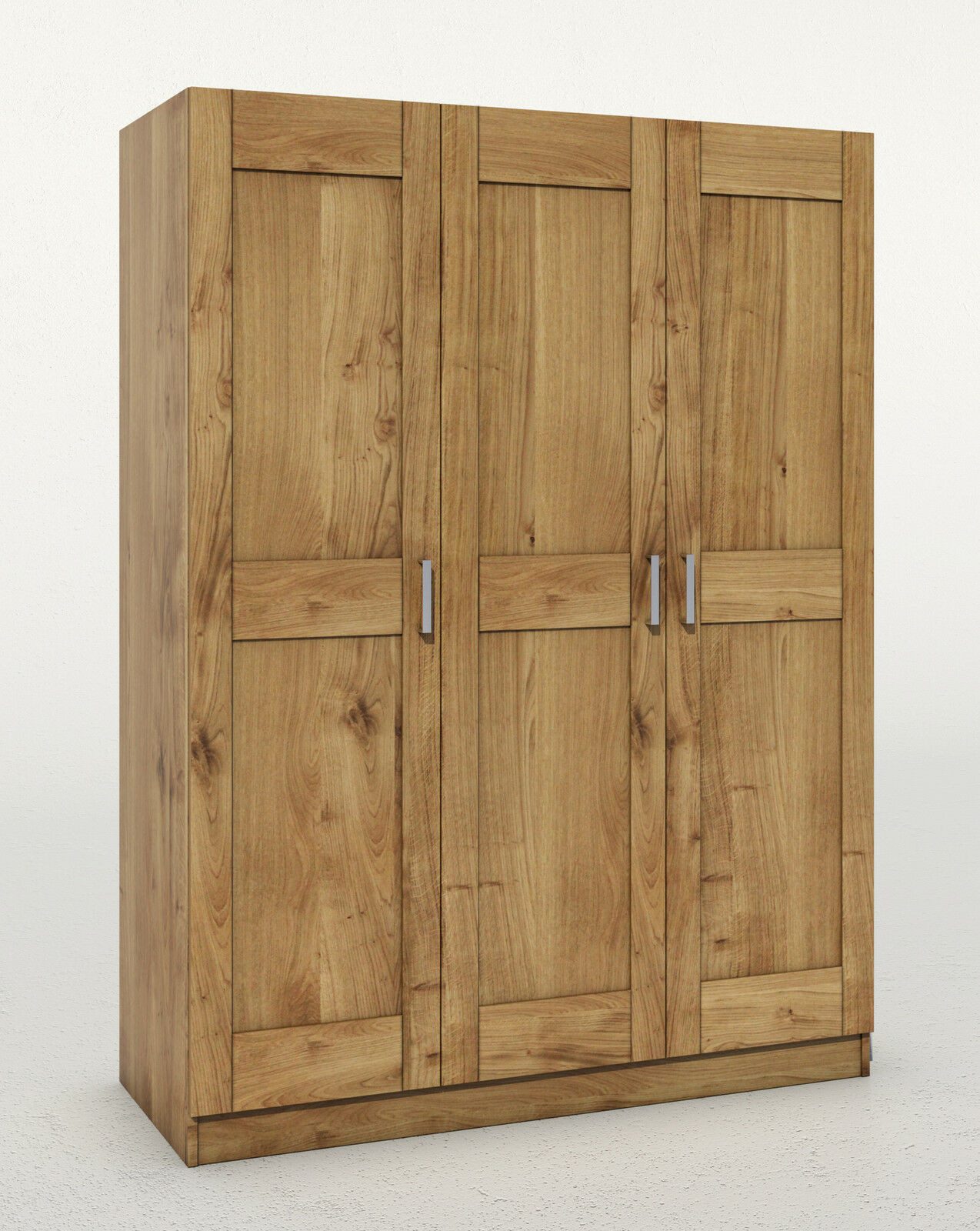 ELFO Kleiderschrank Kleiderschrank Toni Schrank Wildeiche teilmassiv geölt 3 türig B.152cm