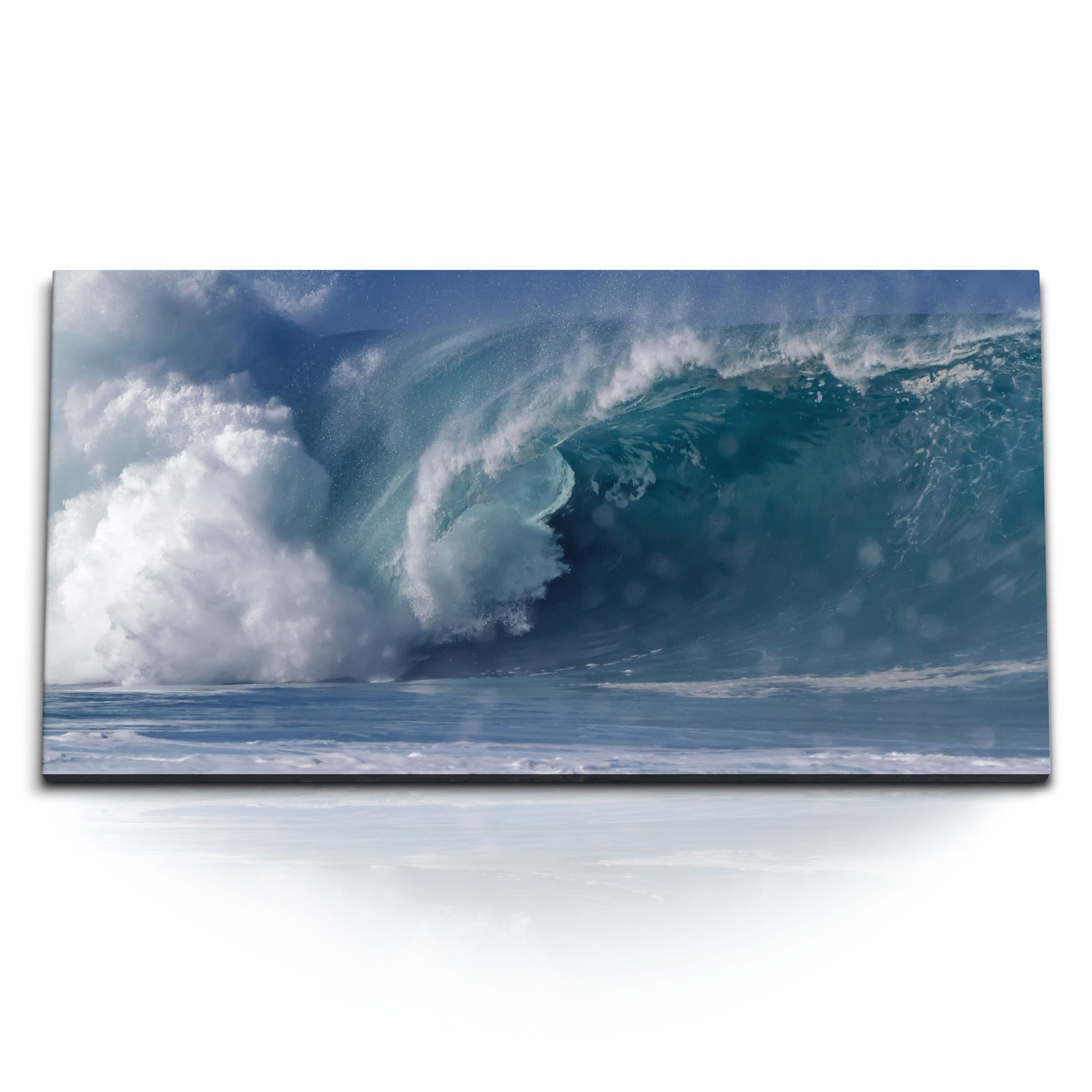 Sinus Art Leinwandbild Kunstdruck Bilder 120x60cm Riesenwelle Ozean Welle Monsterwelle Surfen, (1 St). € 33,00