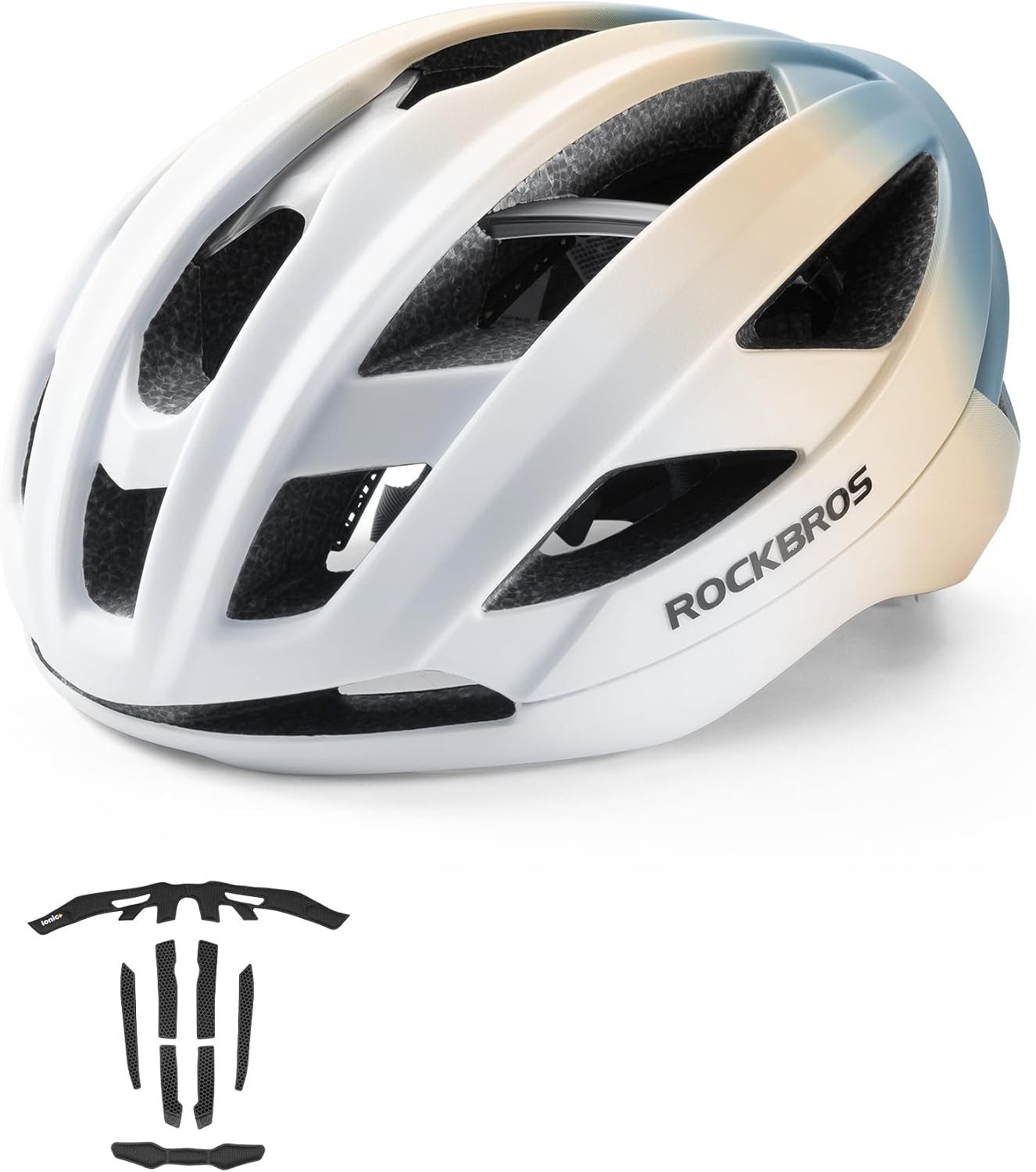 ROCKBROS Fahrradhelm Ultraleichter Fahrradhelm mit Belüftungssystem Größe 58-62cm