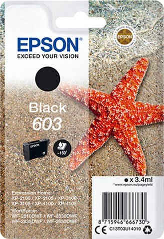 Epson 603 Tintenpatrone (1-tlg., original Druckerpatrone 603 schwarz)