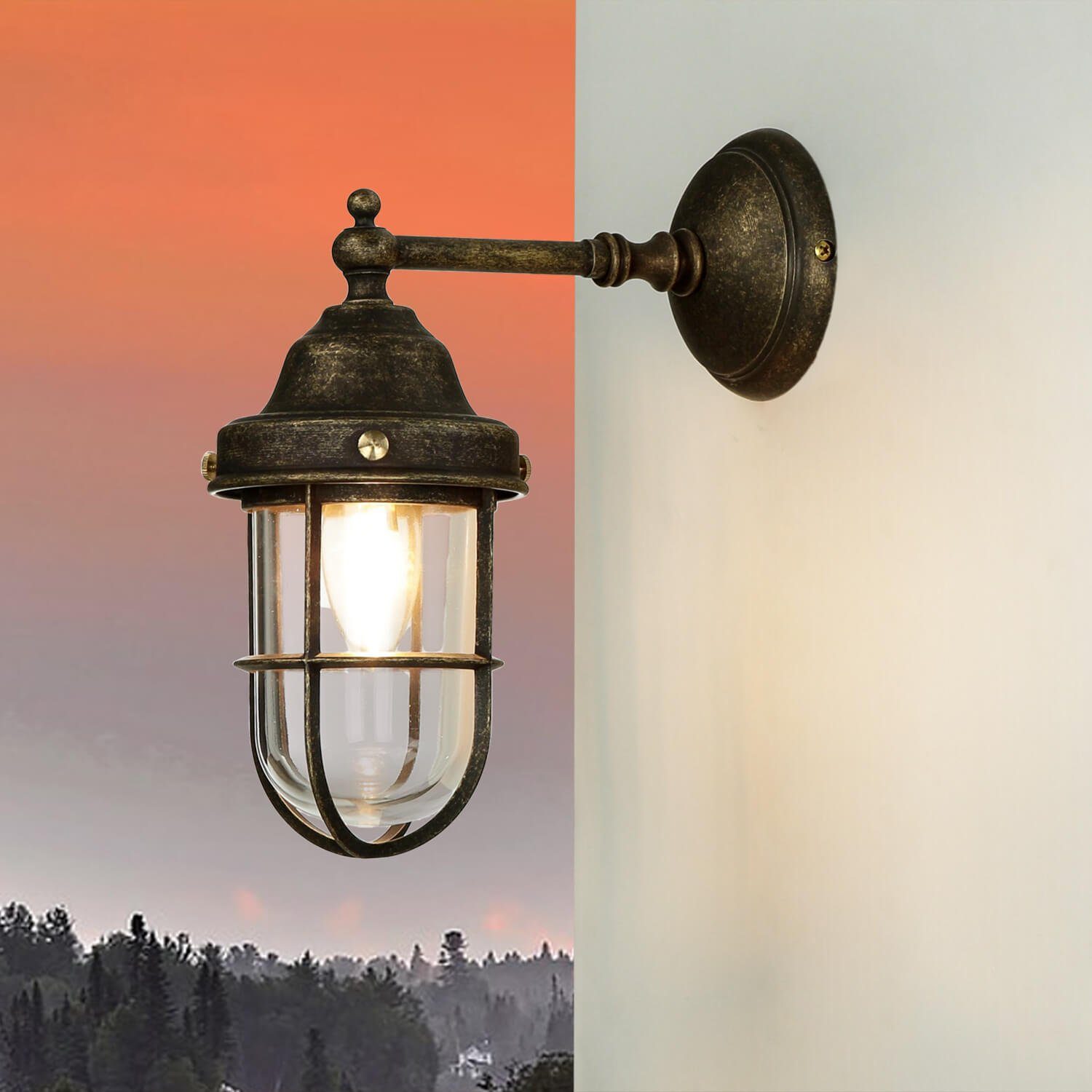 Licht-Erlebnisse Außen-Wandleuchte APPLIQUE OUTDOOR 182, ohne günstig online kaufen