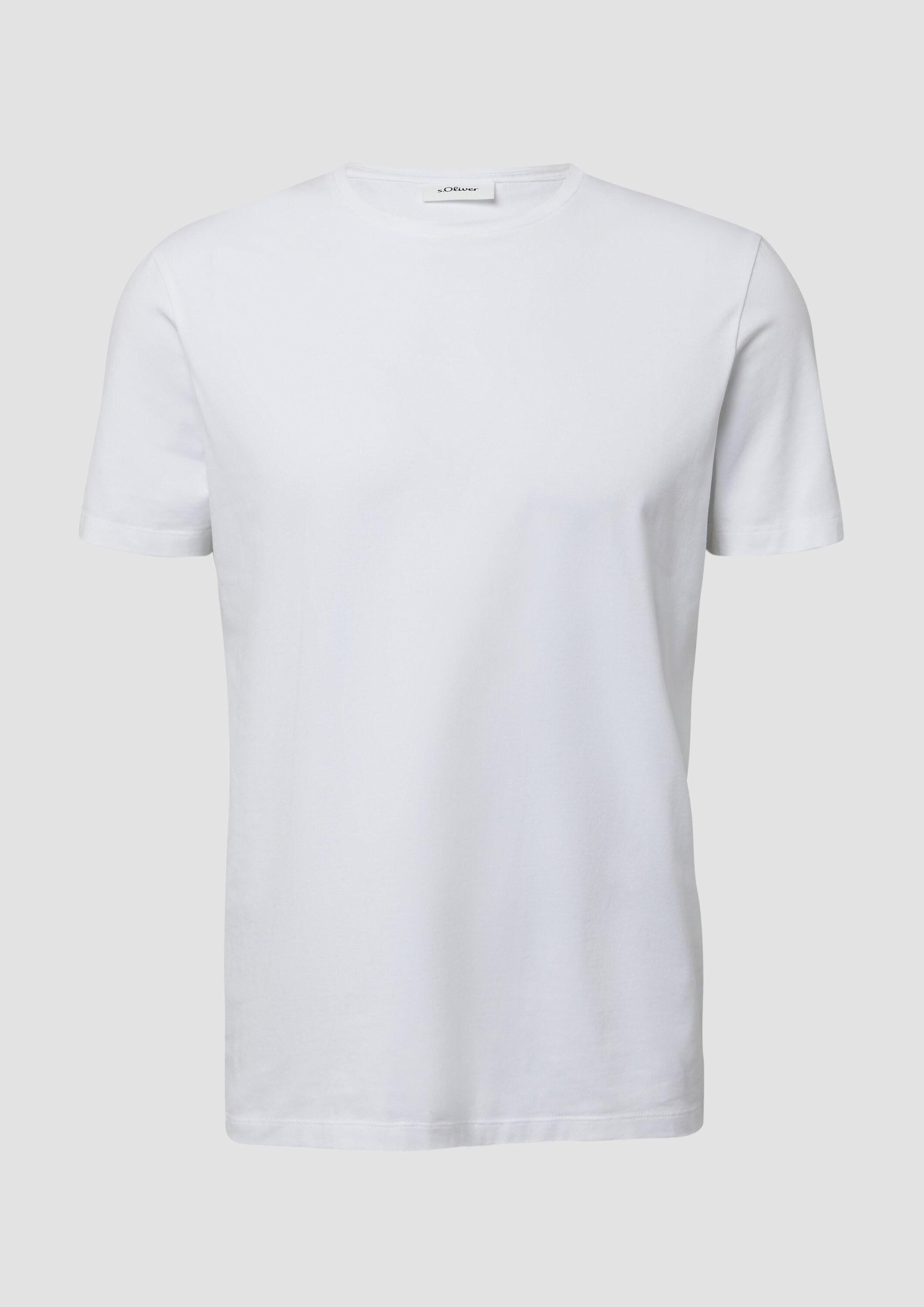 s.Oliver Kurzarmshirt T-Shirt T-Shirt aus Baumwollstretch