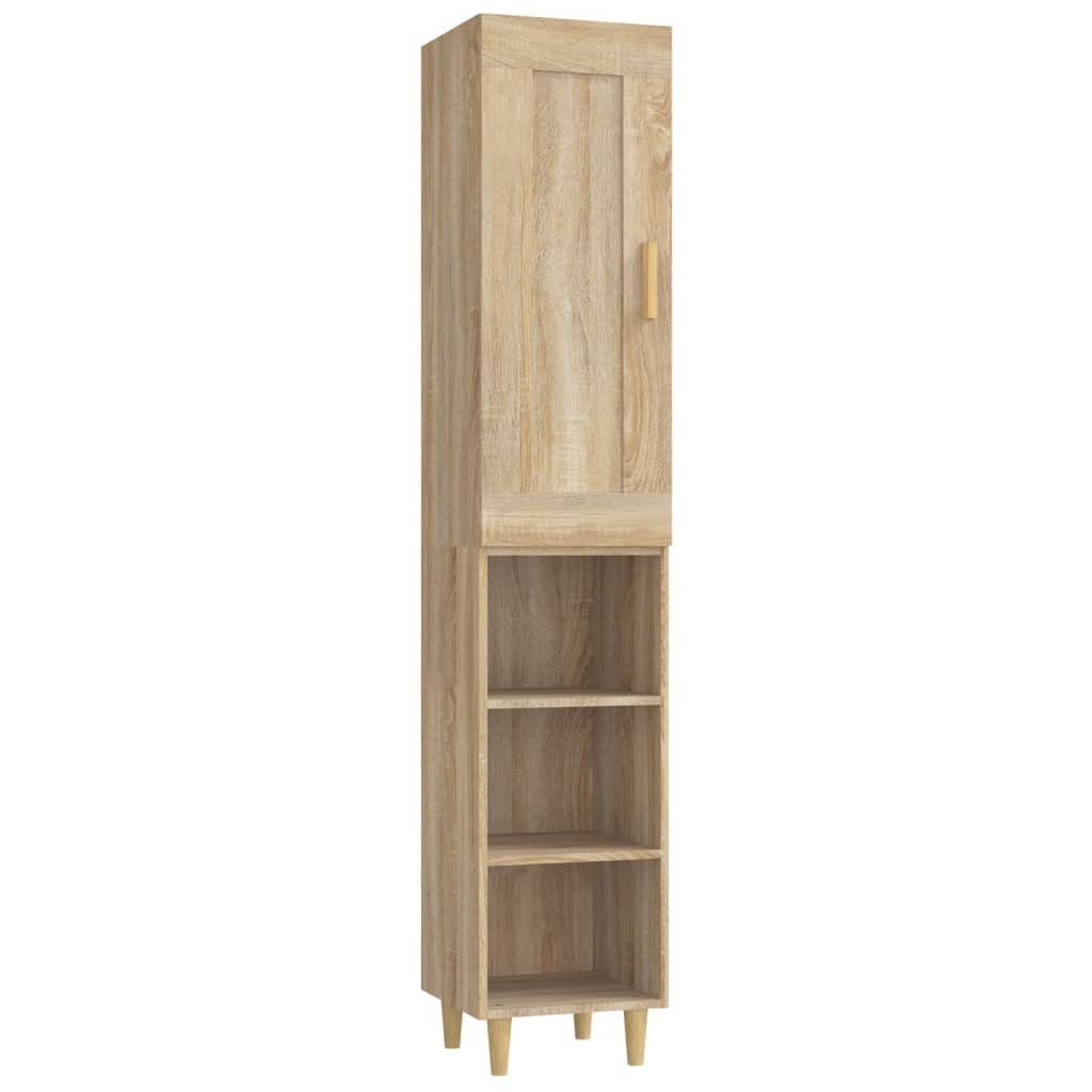 vidaXL Anrichte Highboard Sonoma-Eiche 35x34x180 cm Holzwerkstoff. € 119,95
