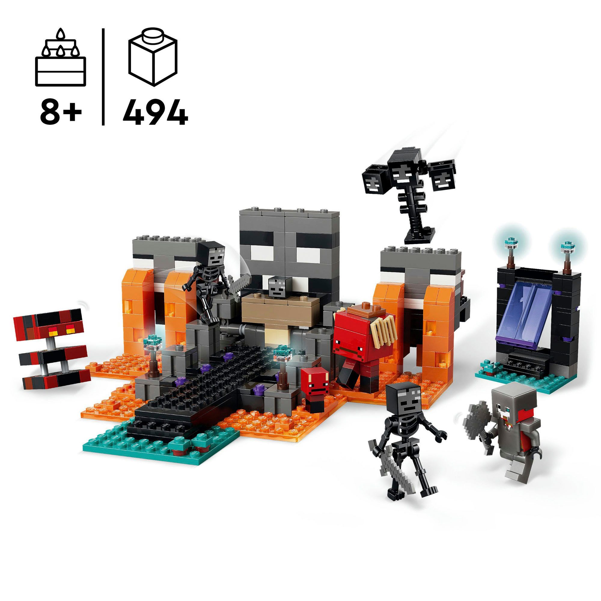 LEGO® Duell mit dem Wither (21590), LEGO Minecraft Konstruktionsspielsteine, (494 St), Made in Europe