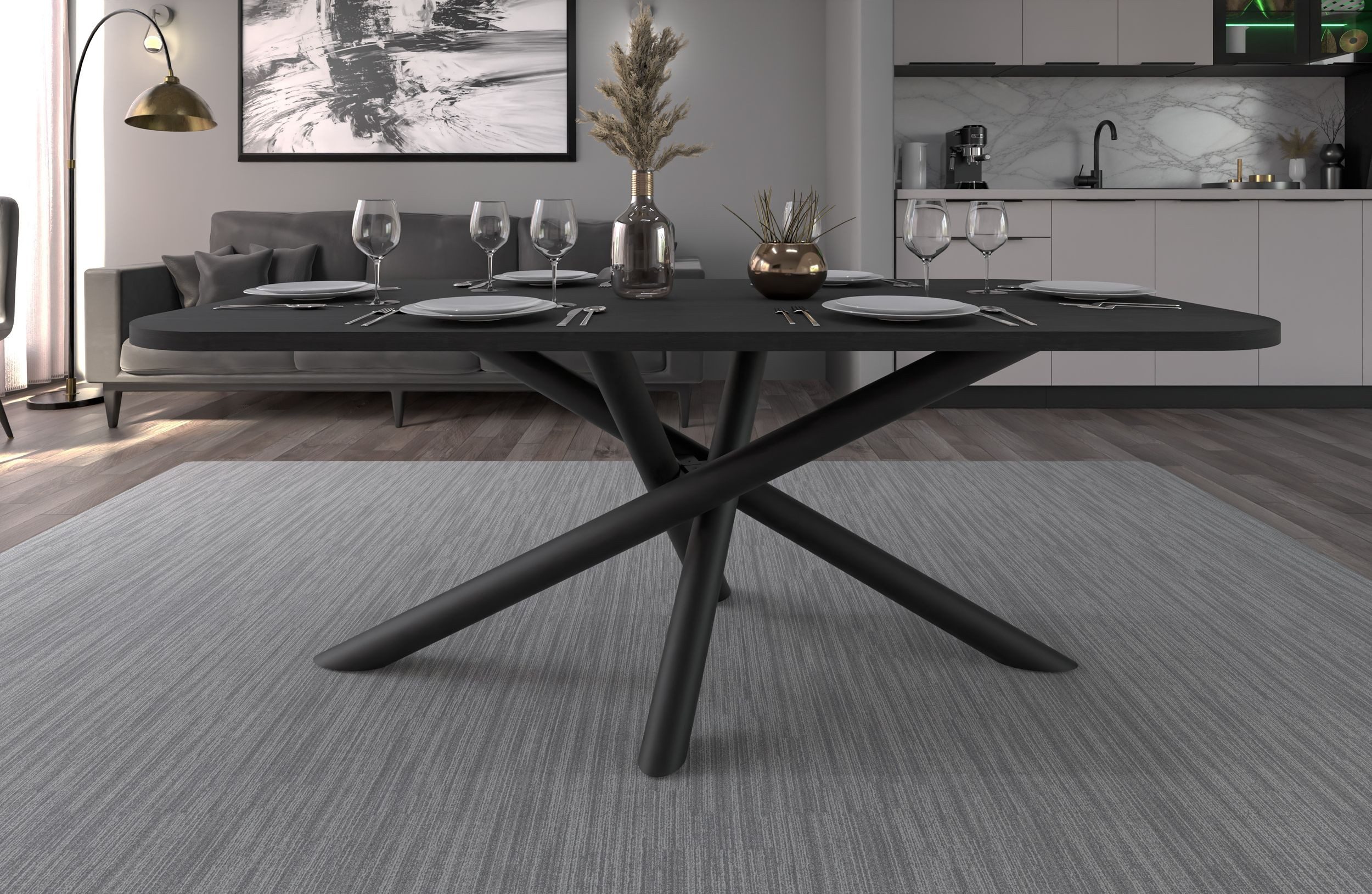 Küchen-Preisbombe Esstisch Oslo Esstisch Tisch 185x90 cm Wohnzimmer Esszimmer Spider Gestell