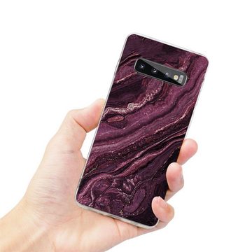CoolGadget Handyhülle Marmor Slim Case für Samsung Galaxy S10 6,1 Zoll, Hülle Dünne Silikon Schutzhülle für Samsung S10 Hülle
