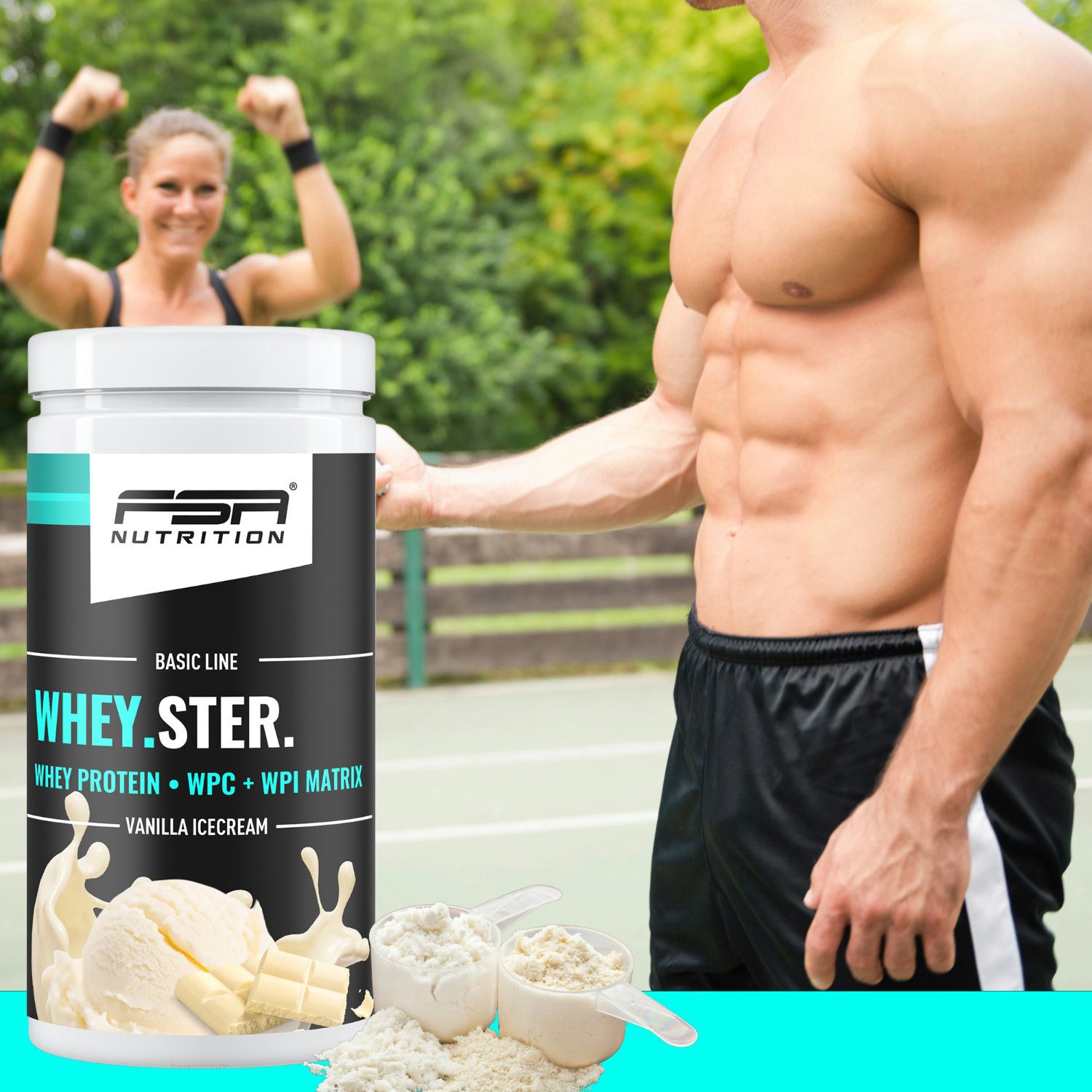 FSA NUTRITION Whey Proteinpulver aus Konzentrat und Isolat Pulver, 1000 g